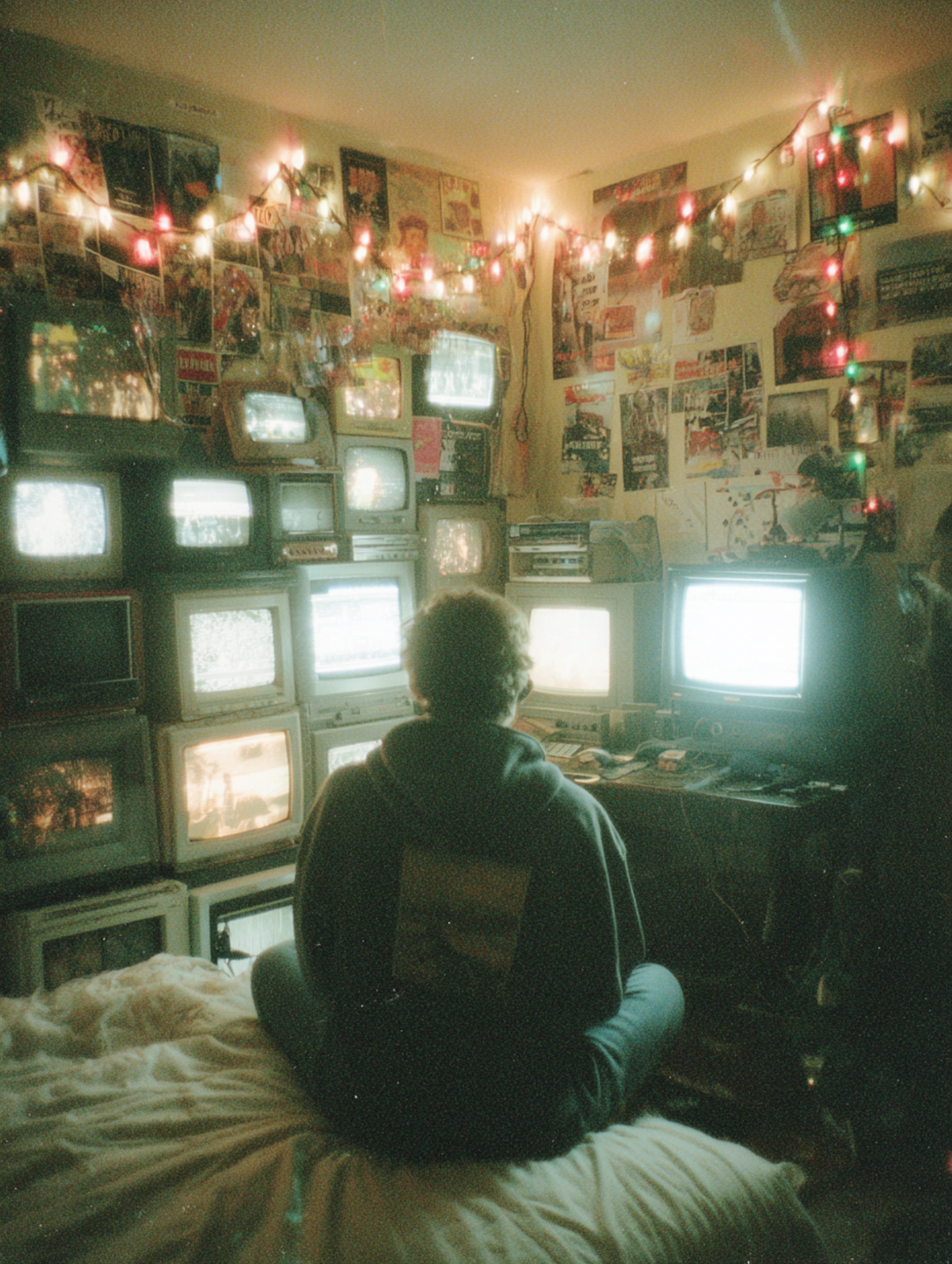 Analog Film Person in Their Room Photo