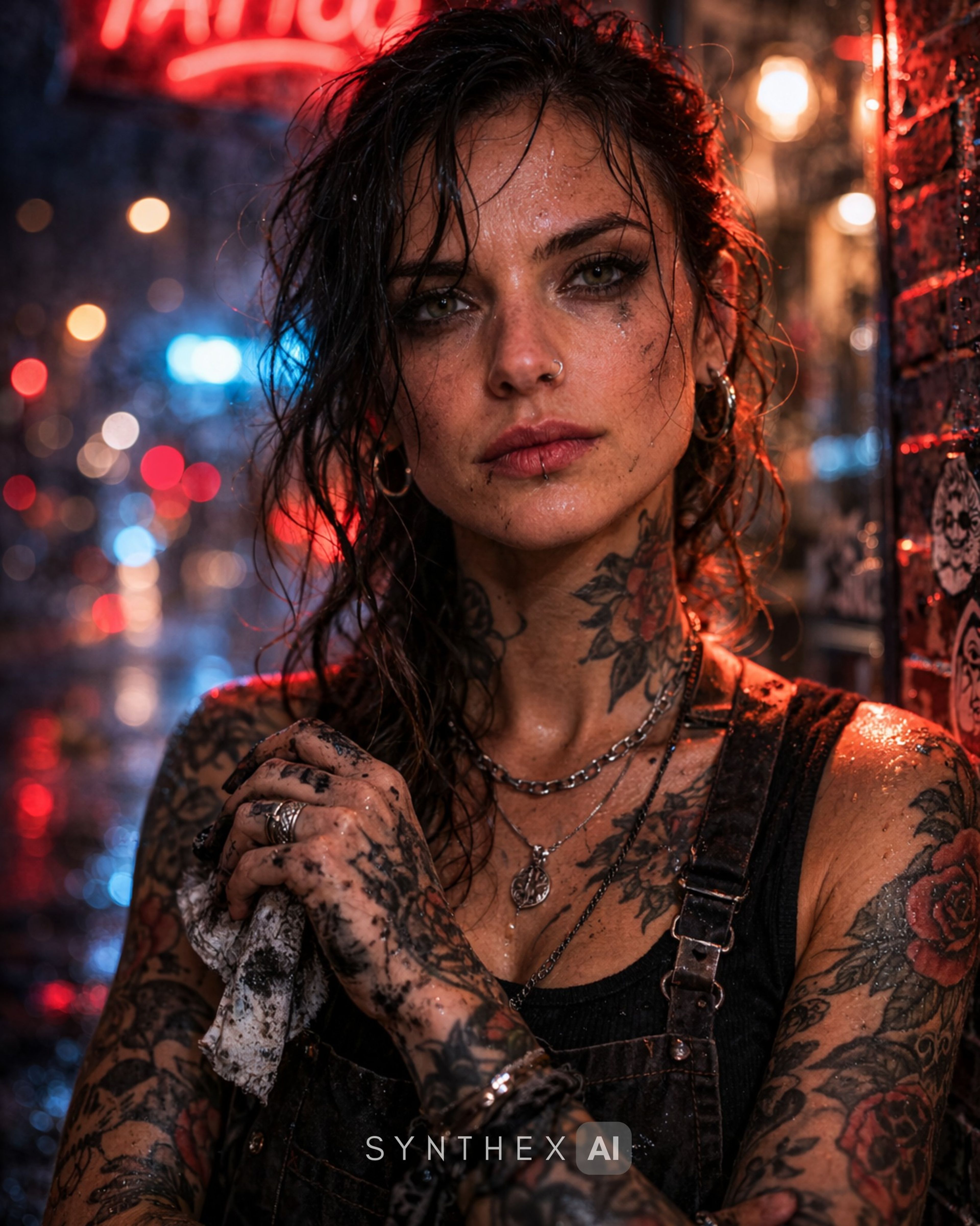 Generate Neon Tattoo Artist Portraits