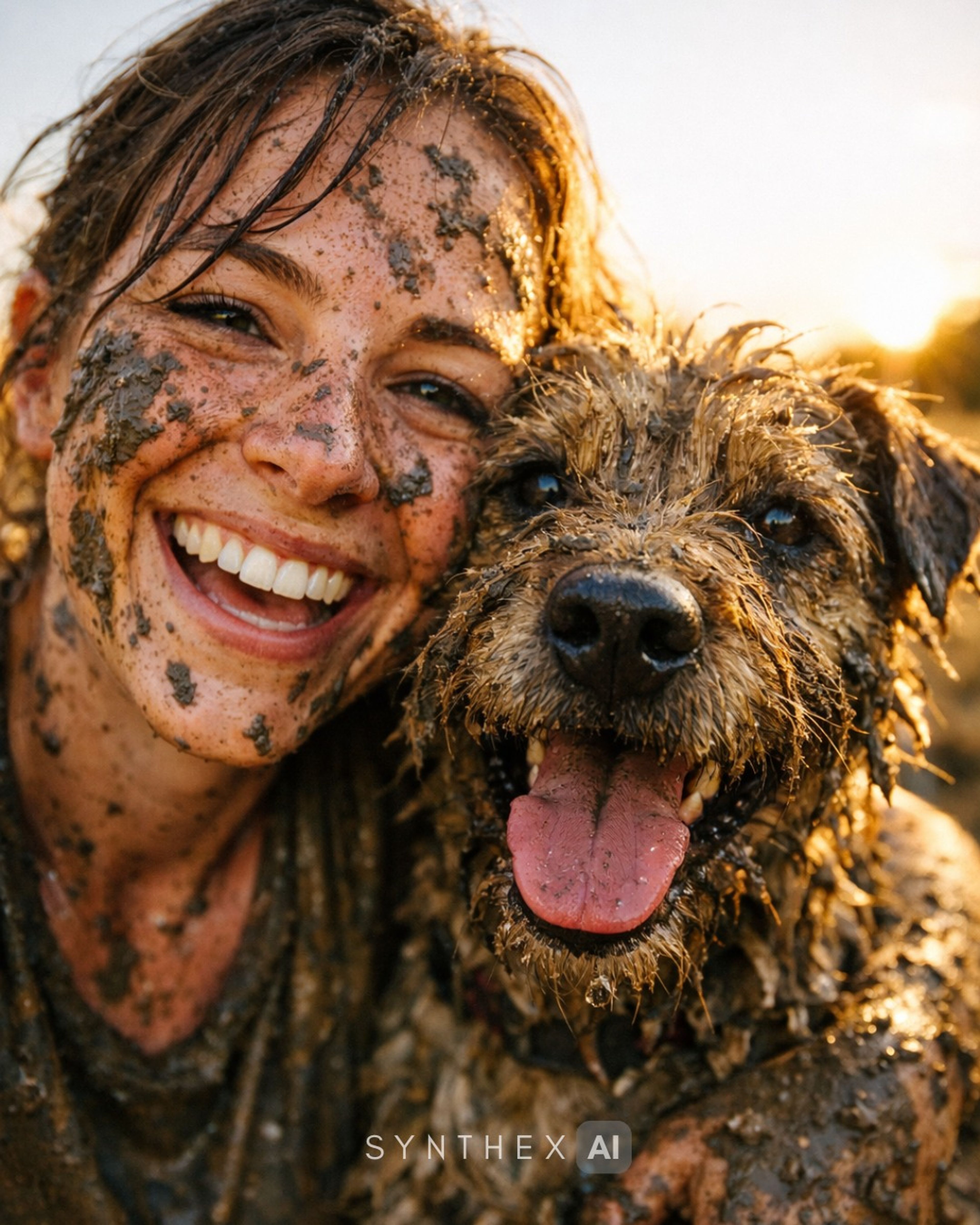 Generate Muddy Terrier Best Friend Selfies