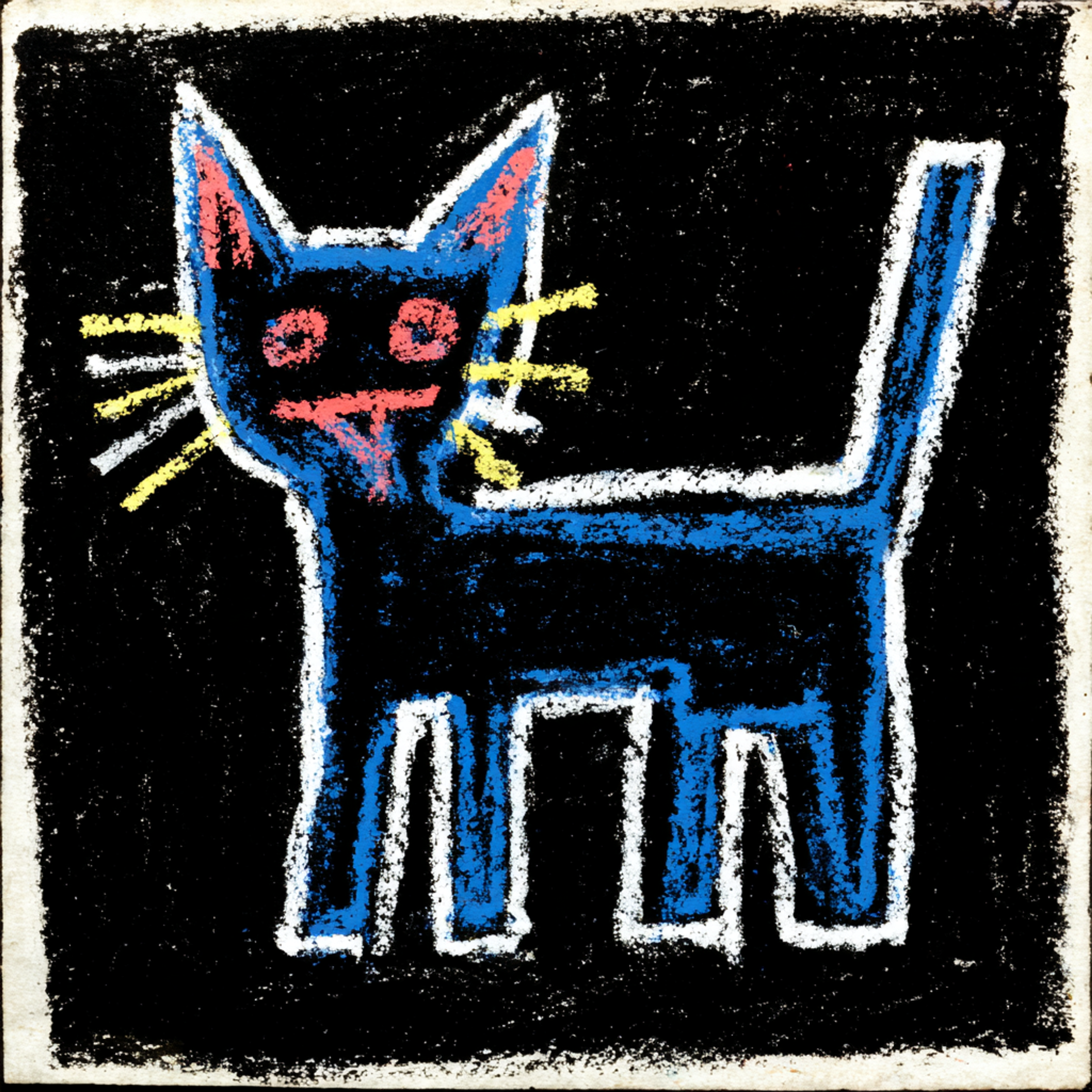 Bold Outline Cat Illustration