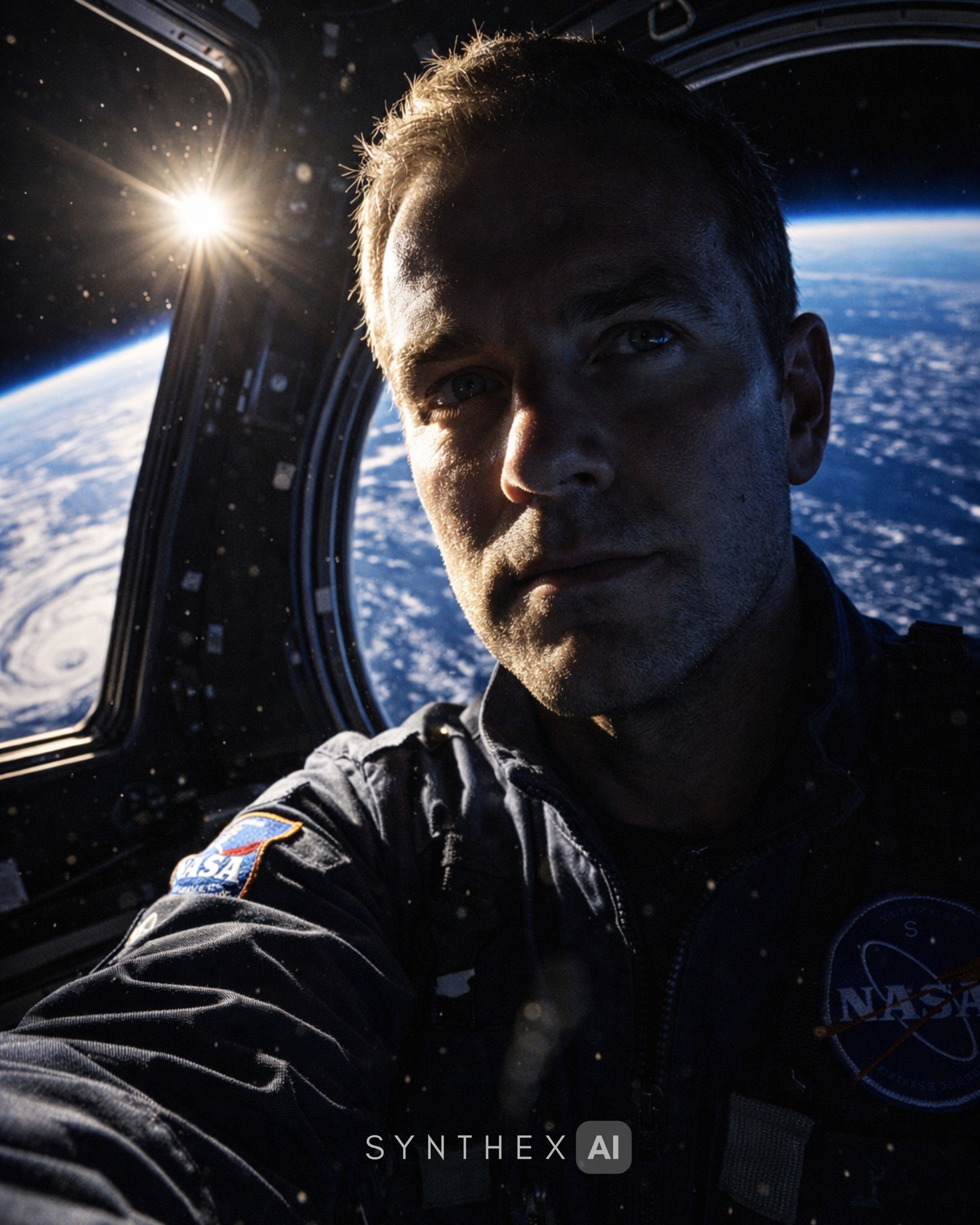 Generate Space Station Cupola Selfies