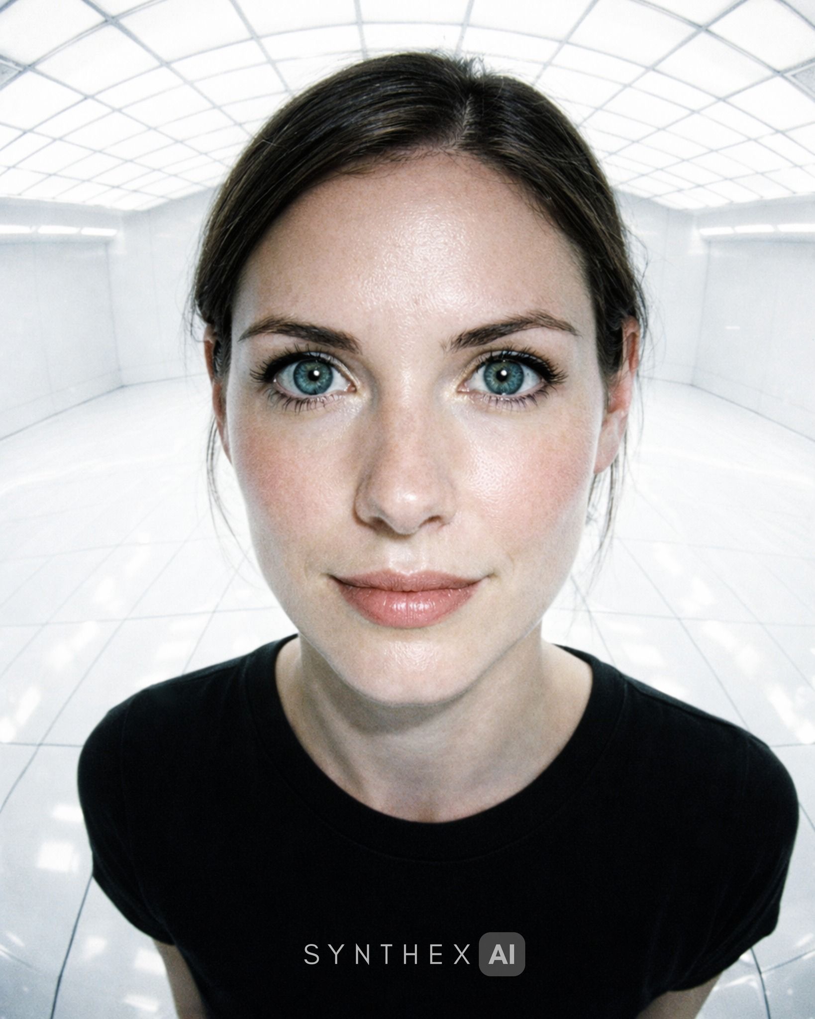 Generate Futuristic Fisheye Studio Portraits