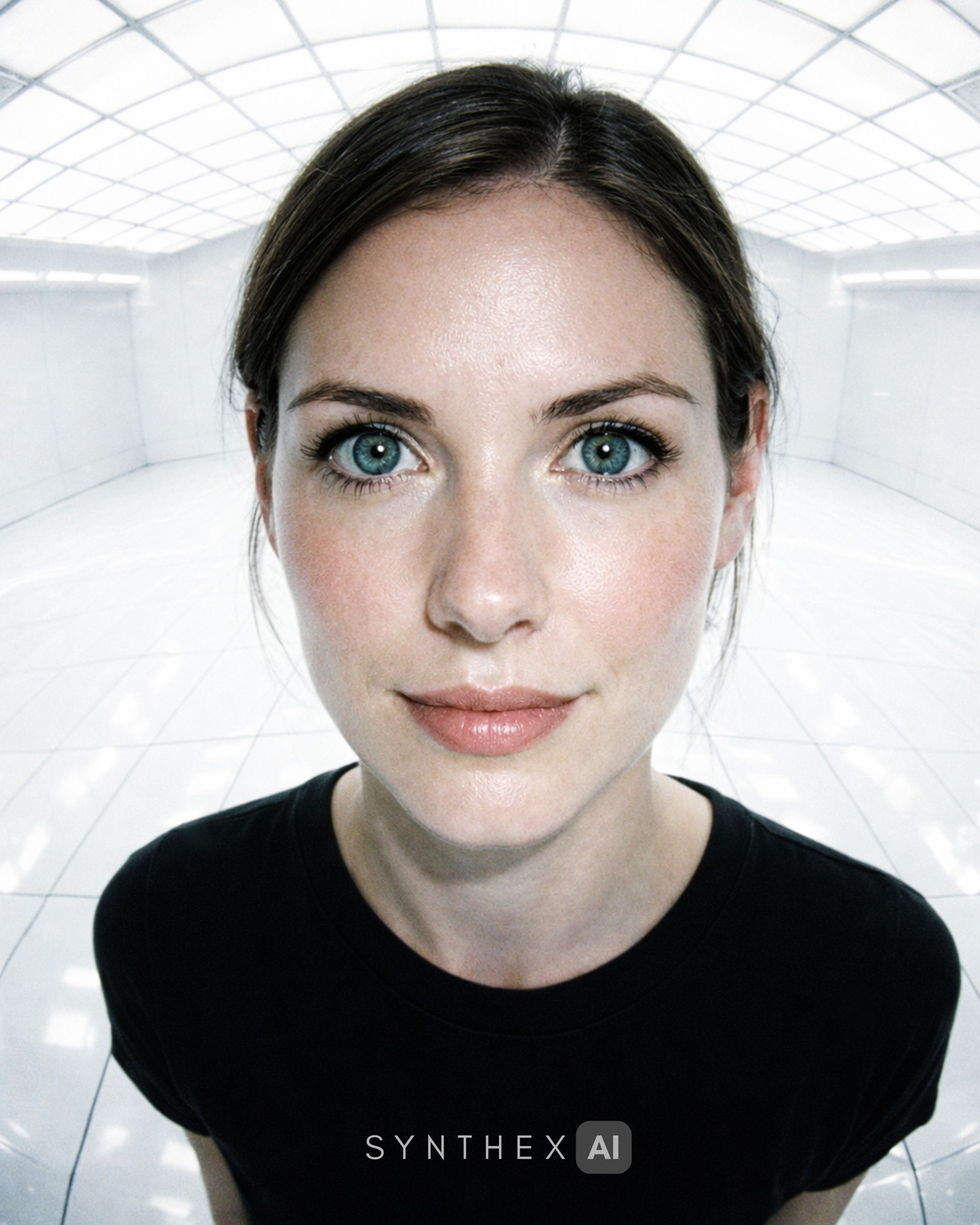 Generate Futuristic Fisheye Studio Portraits