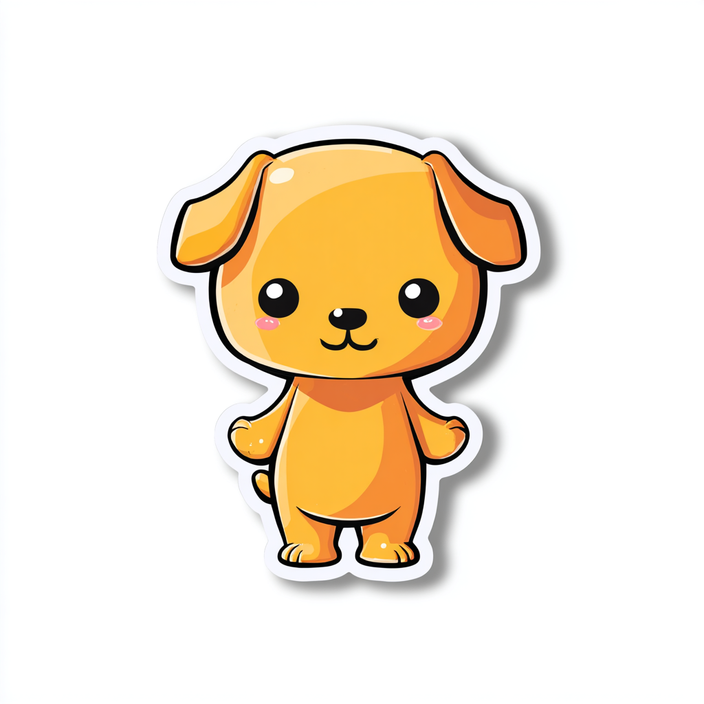 Chibi Baby Dog Die Cut Sticker