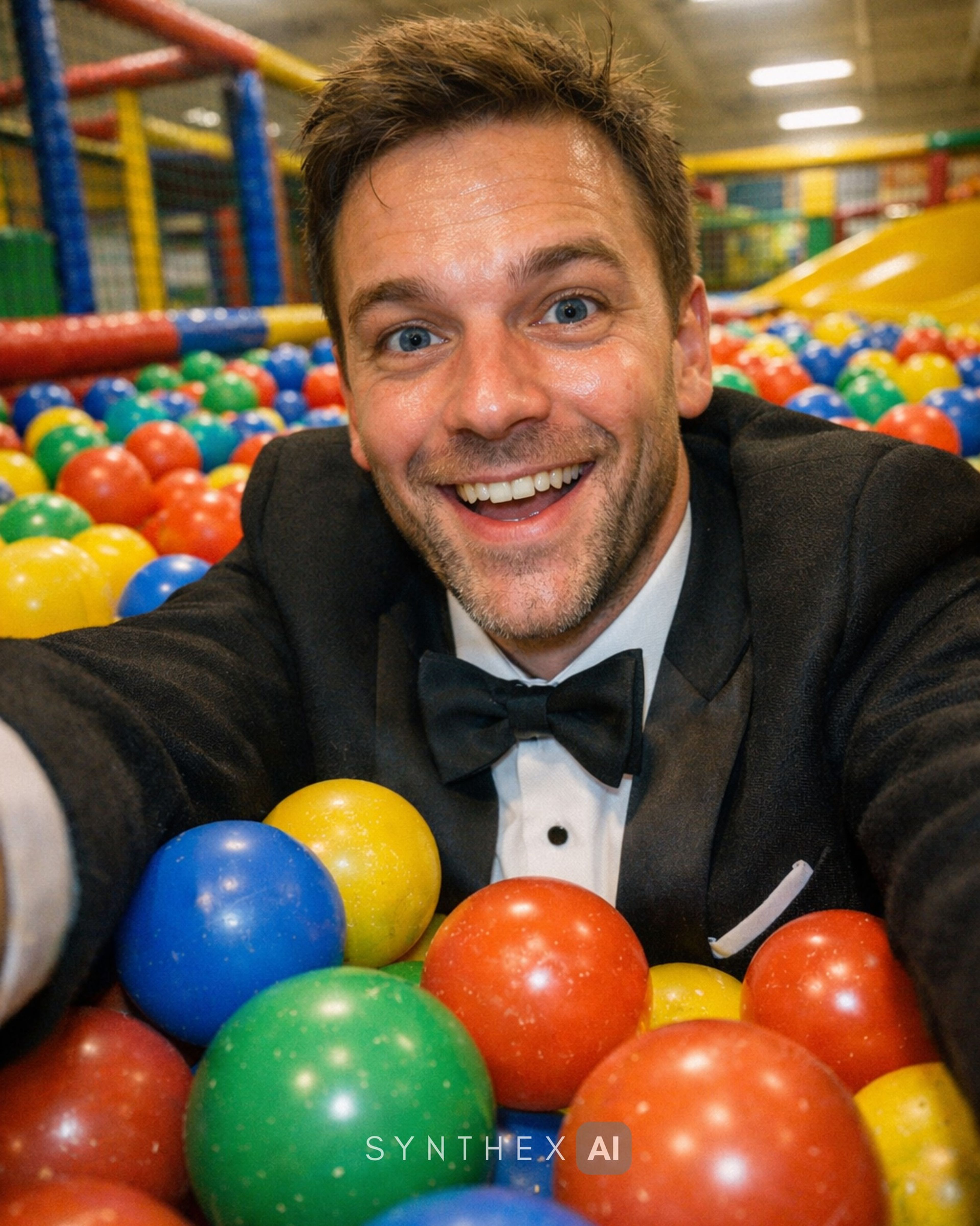 Generate Tuxedo Ball Pit Selfies