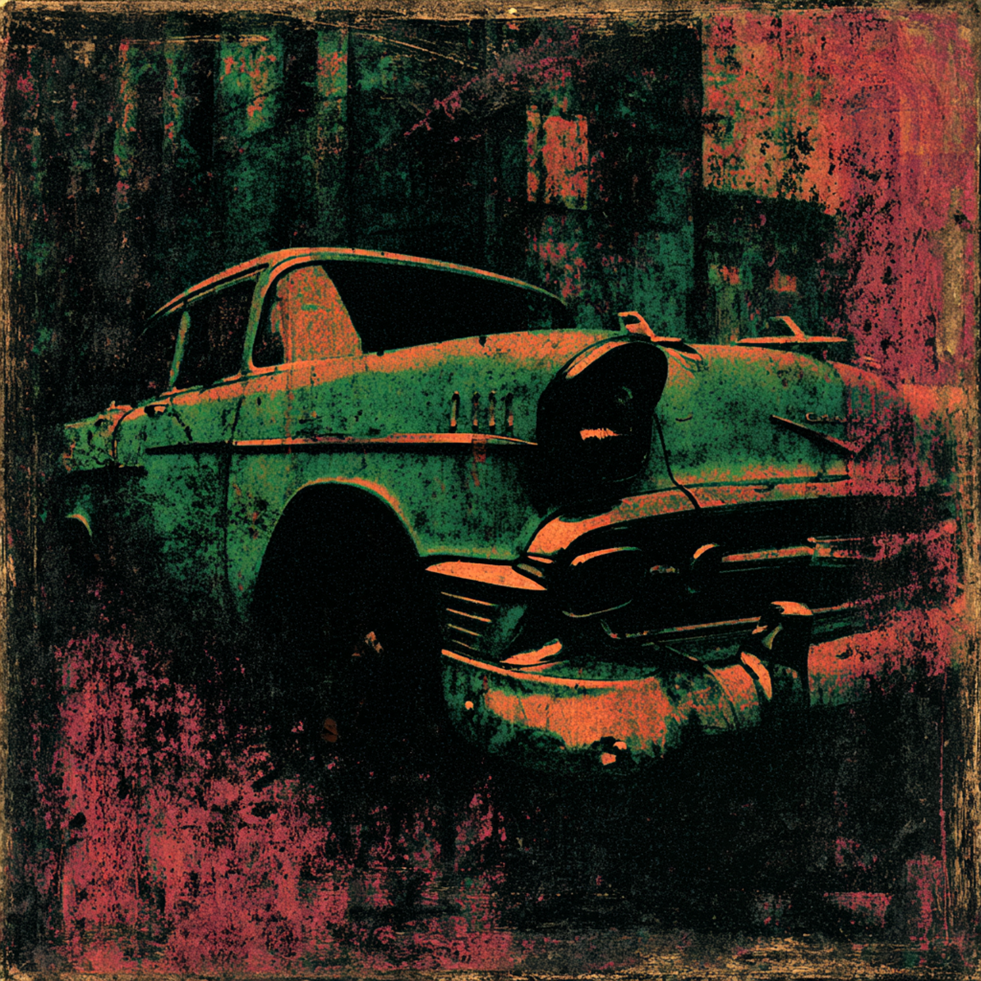 Gritty Urban Classic Car Artwork