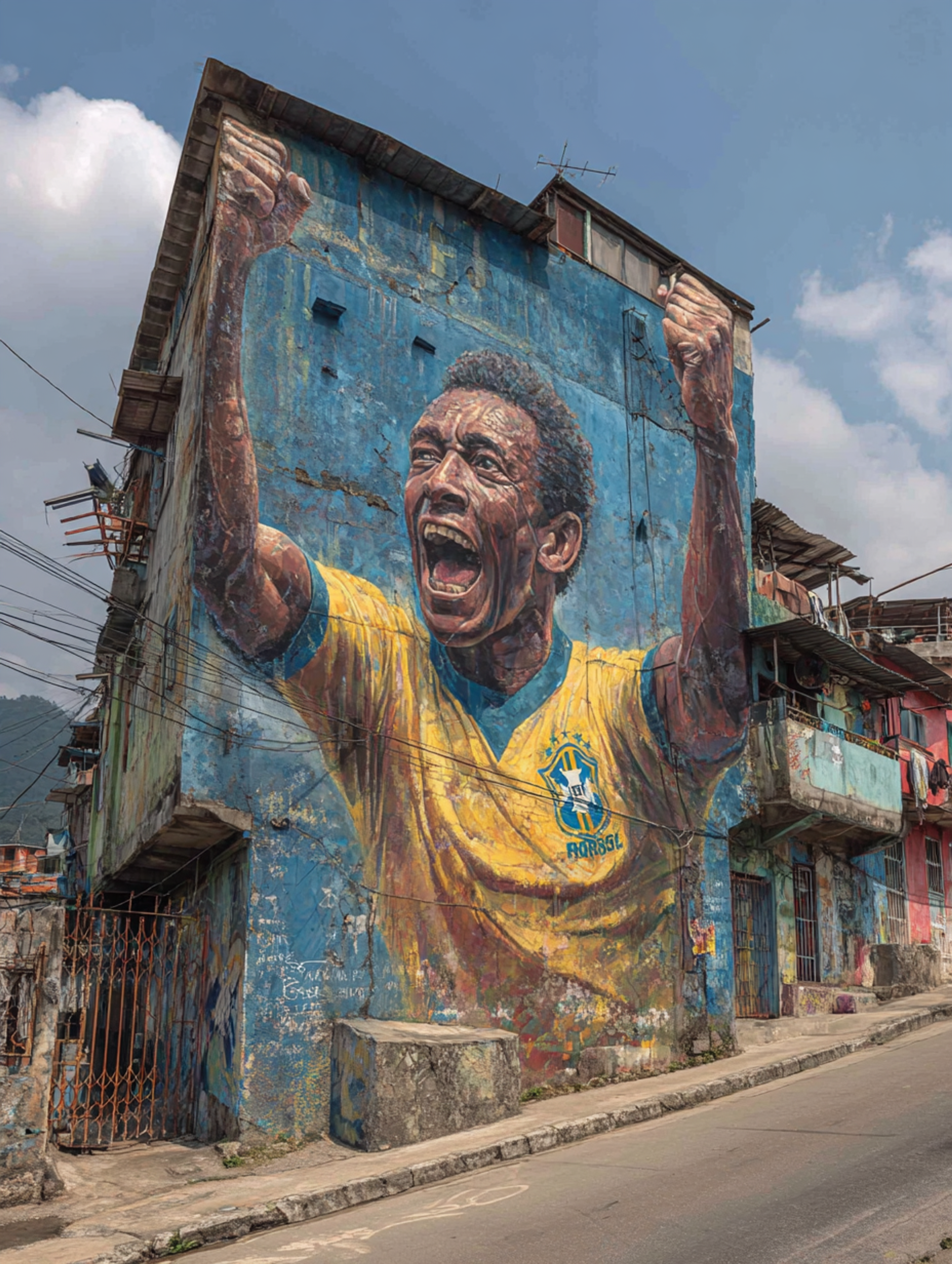 Photorealistic Joyful Graffiti Mural