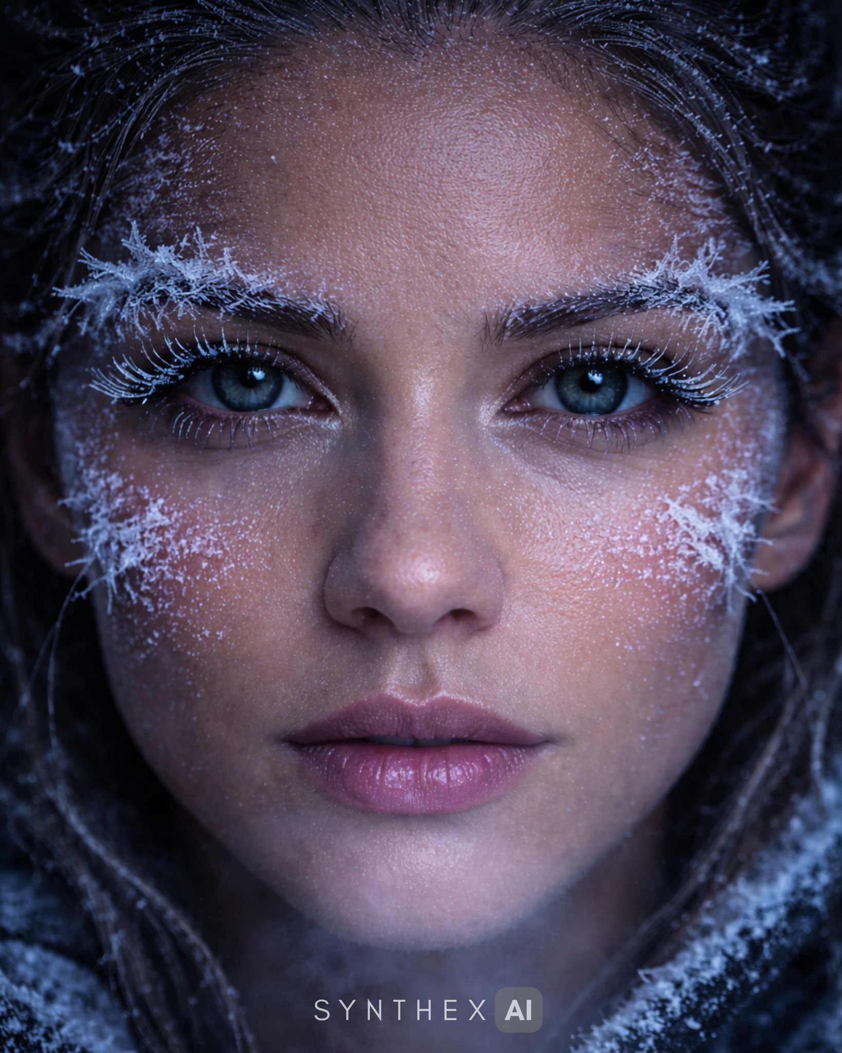 Generate Frost Crystal Beauty Portraits