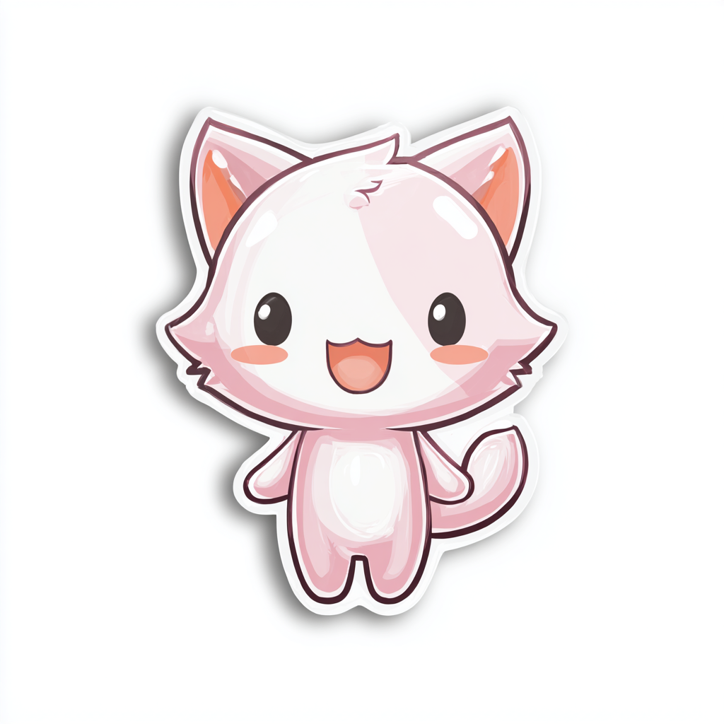 Chibi Baby Kitten Die Cut Sticker