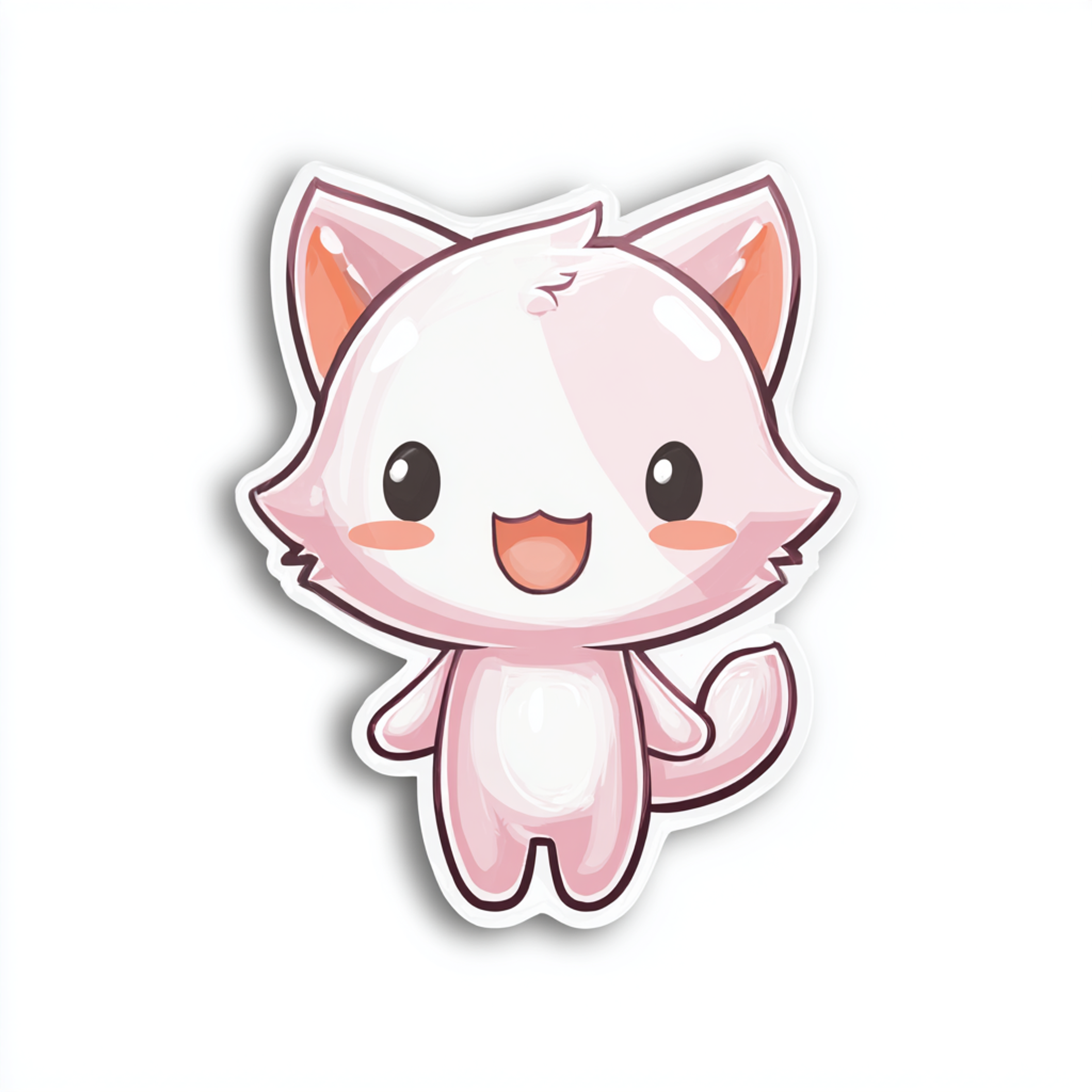 Chibi Baby Kitten Die Cut Sticker