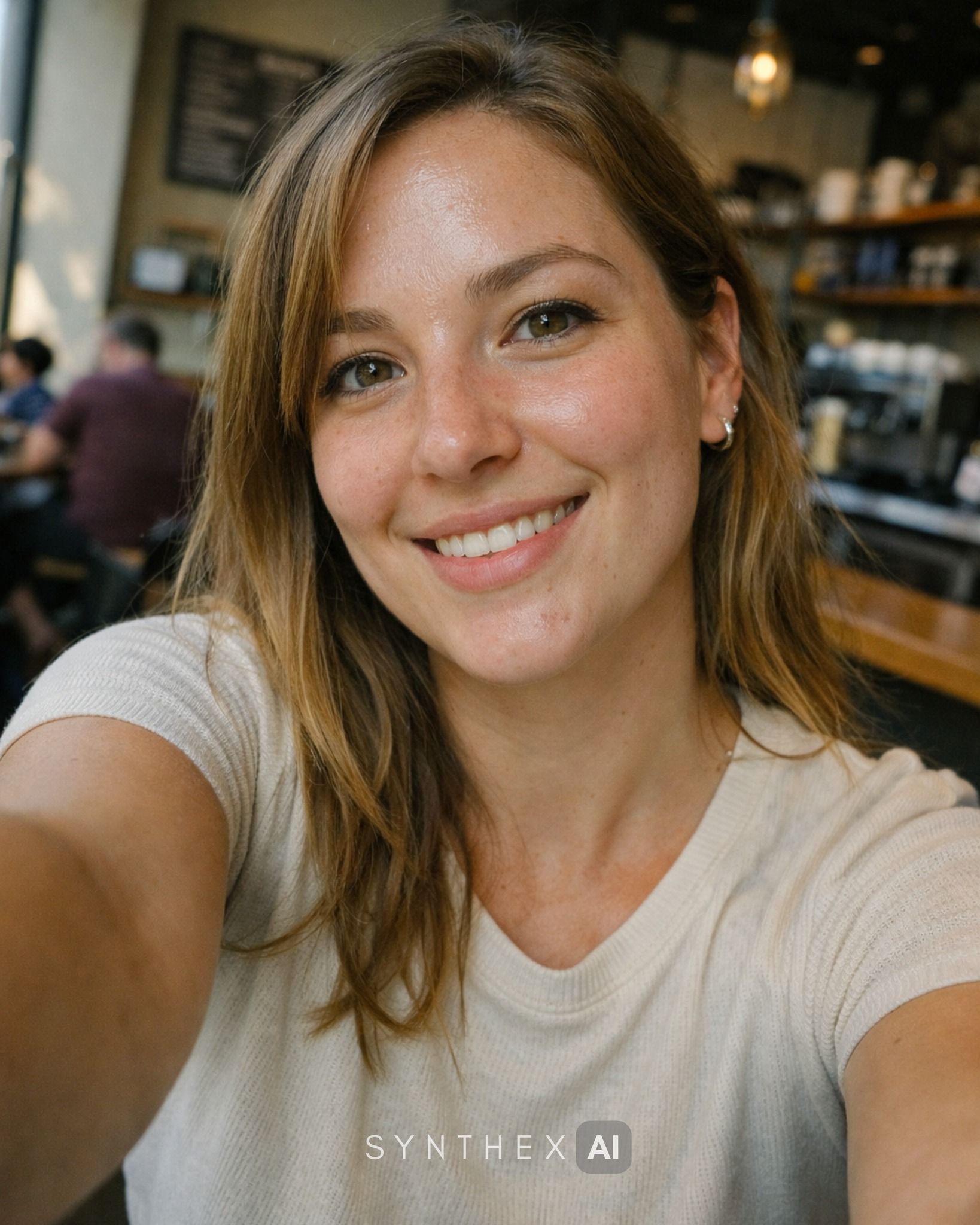 Generate Candid Coffee Shop Selfies