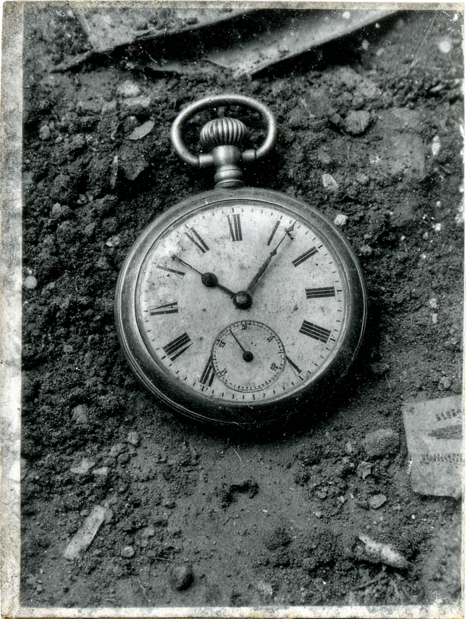 Antique Black and White Vintage Pocket Watch Photograph
