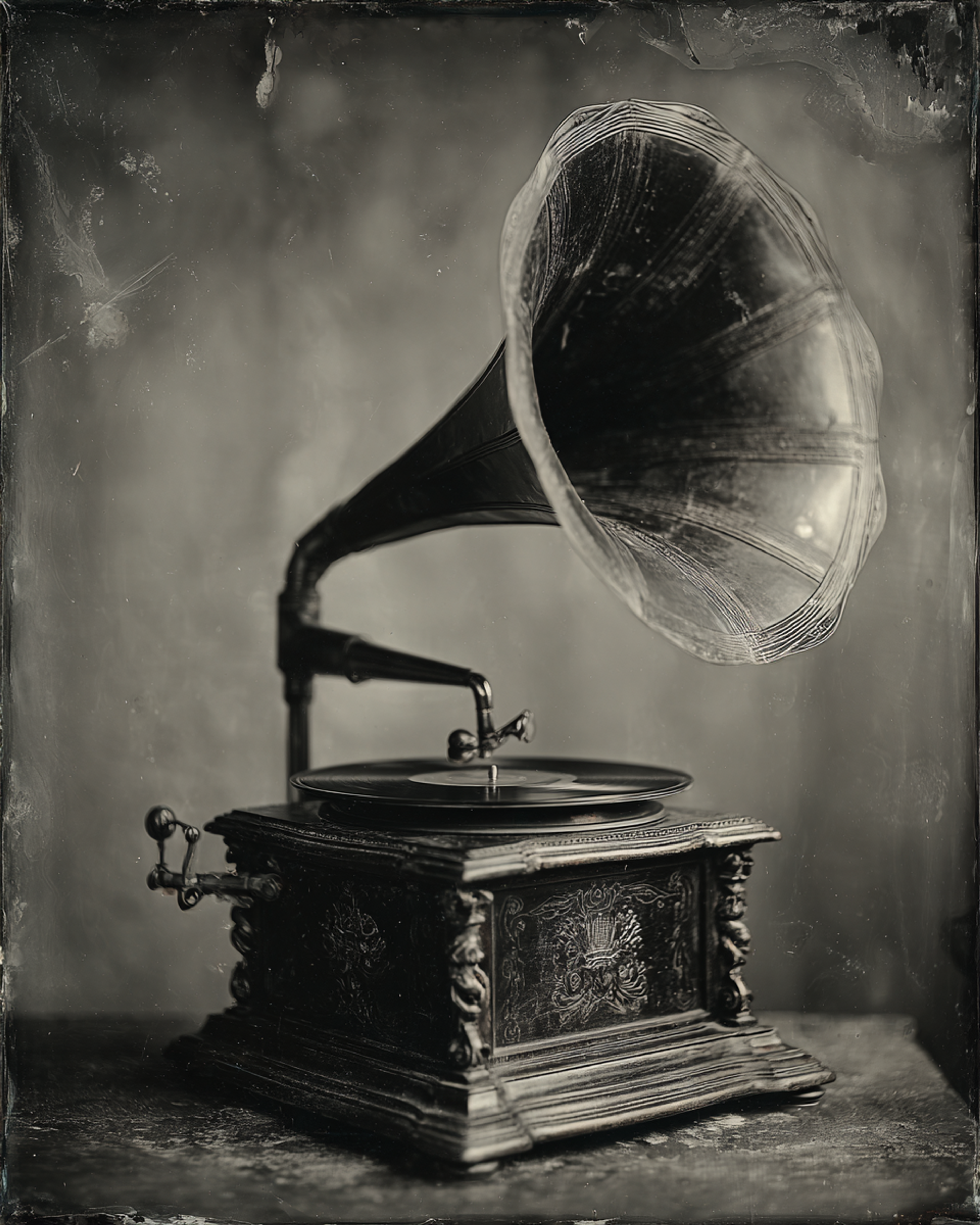 Haunting Tintype Ornate Photo