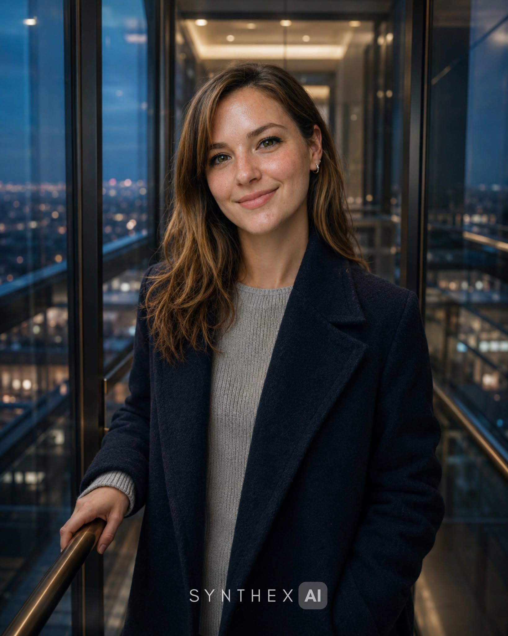 Generate Glass Elevator Atrium Portraits