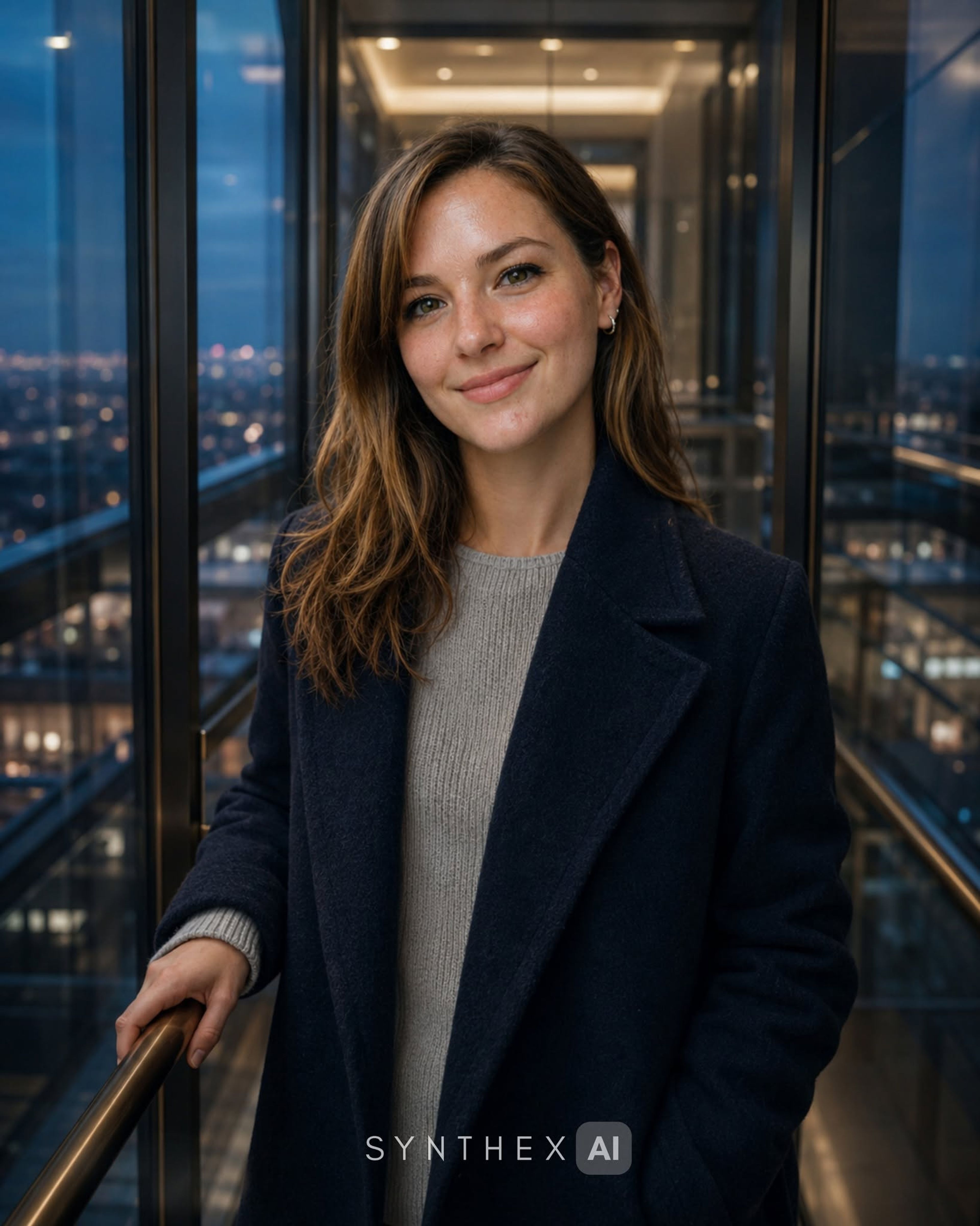 Generate Glass Elevator Atrium Portraits