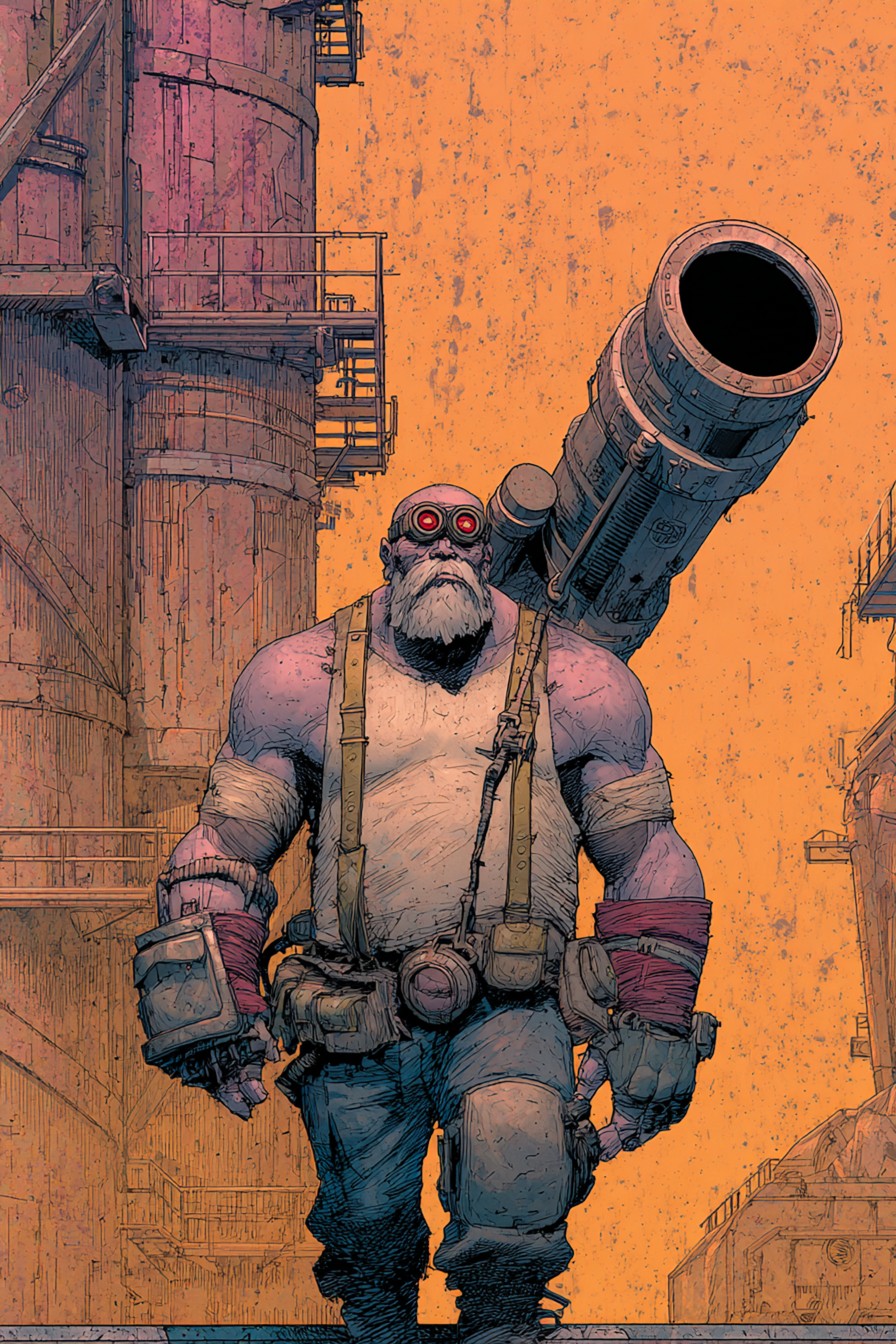 Borderlands Comic Style Hulking Brute with Tiny