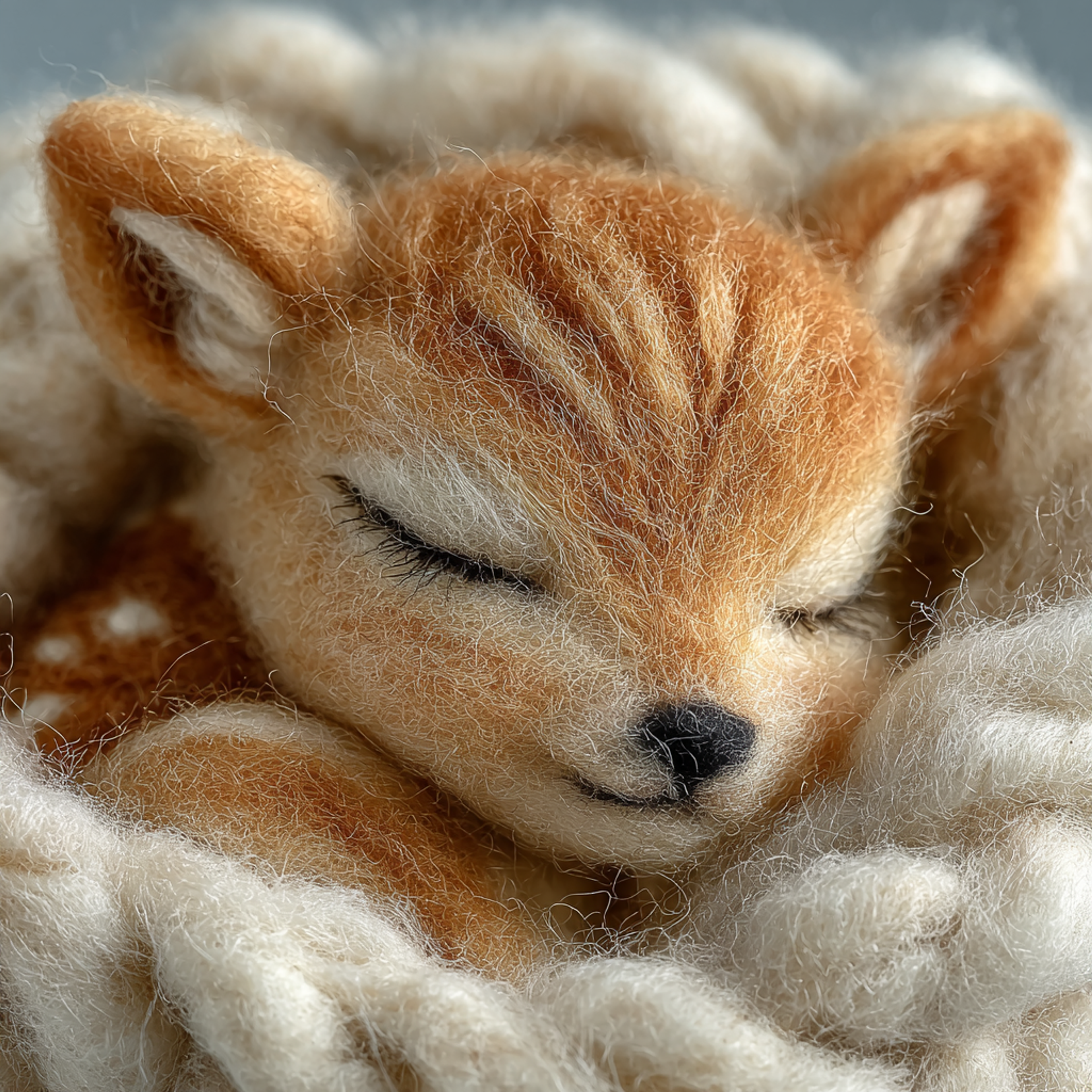Needle Felted Deer Diorama Photo