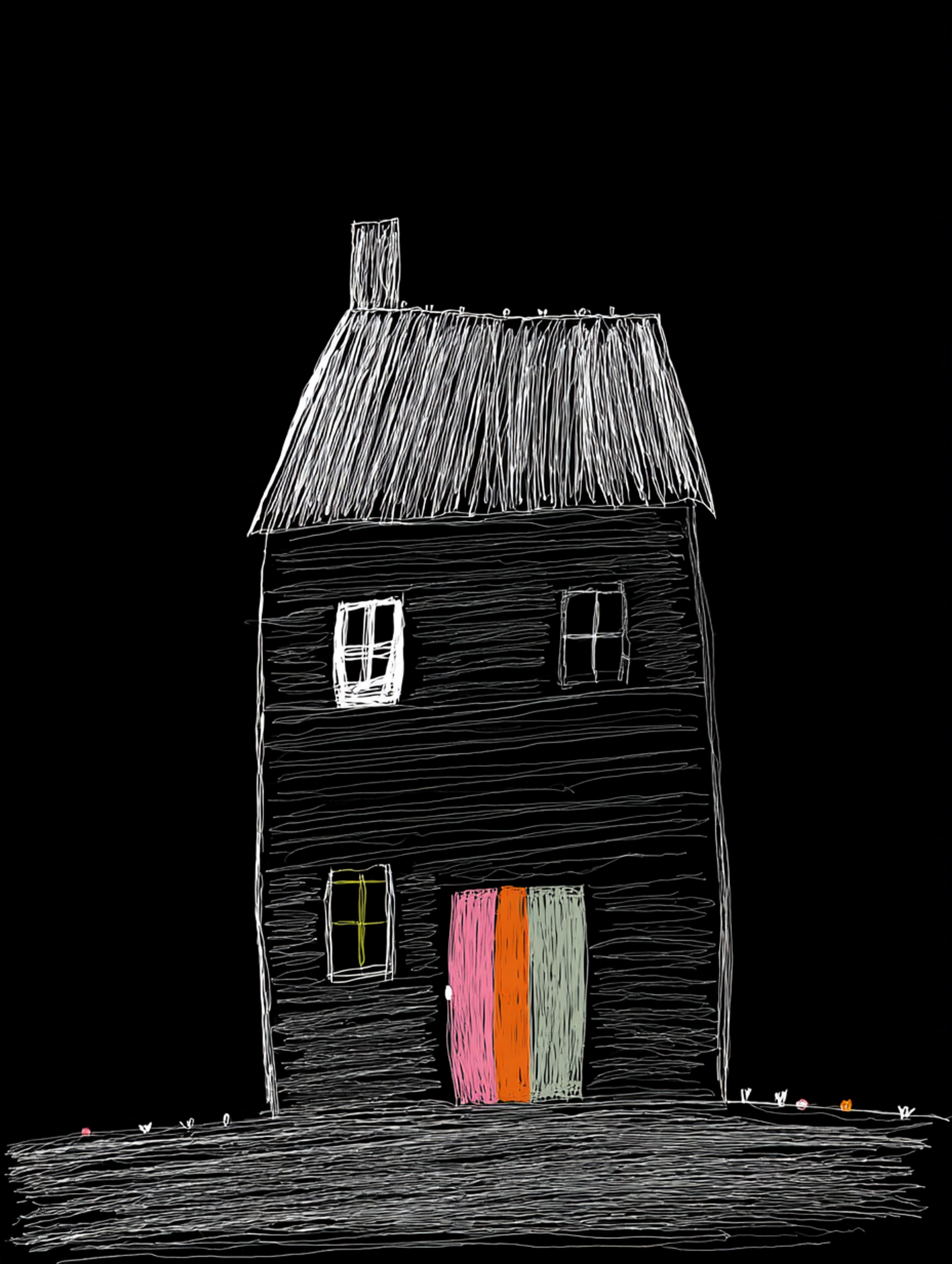 Raw Graphite House Sketch