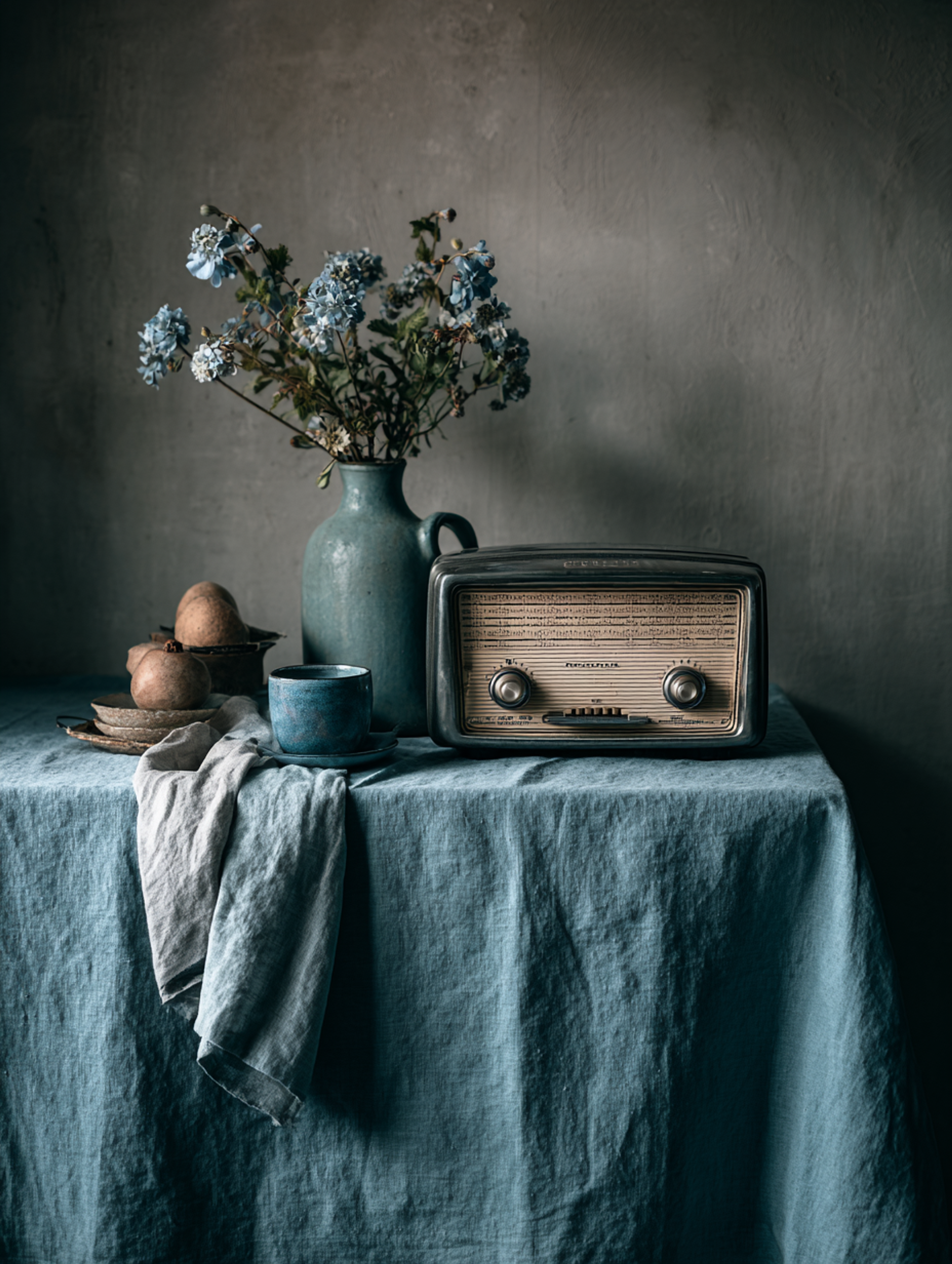 Overcast Nordic Radio Still Life Photo