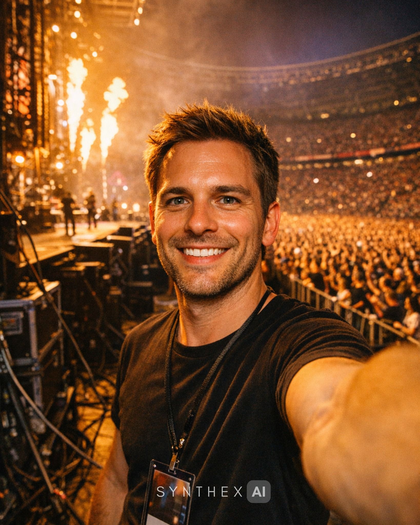 Generate Stadium Concert Backstage Selfies
