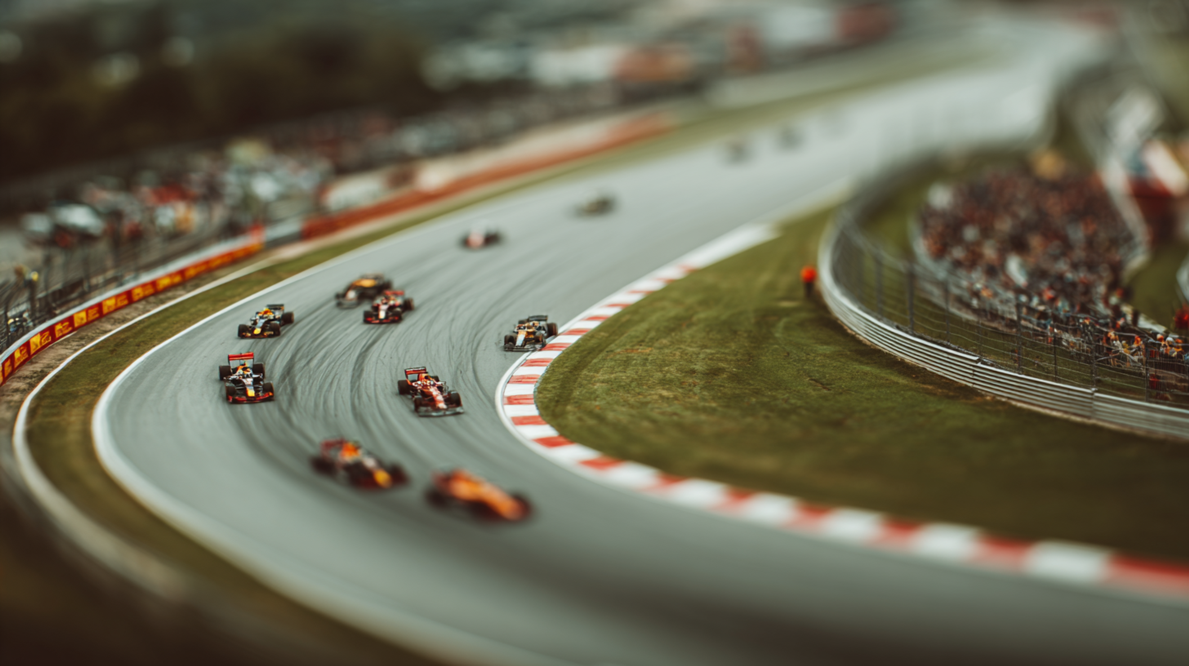 Formula 1 Race Track with Cars Photograph