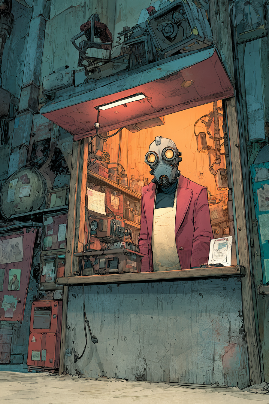 Borderlands Masked Scrap Shopkeeper Character