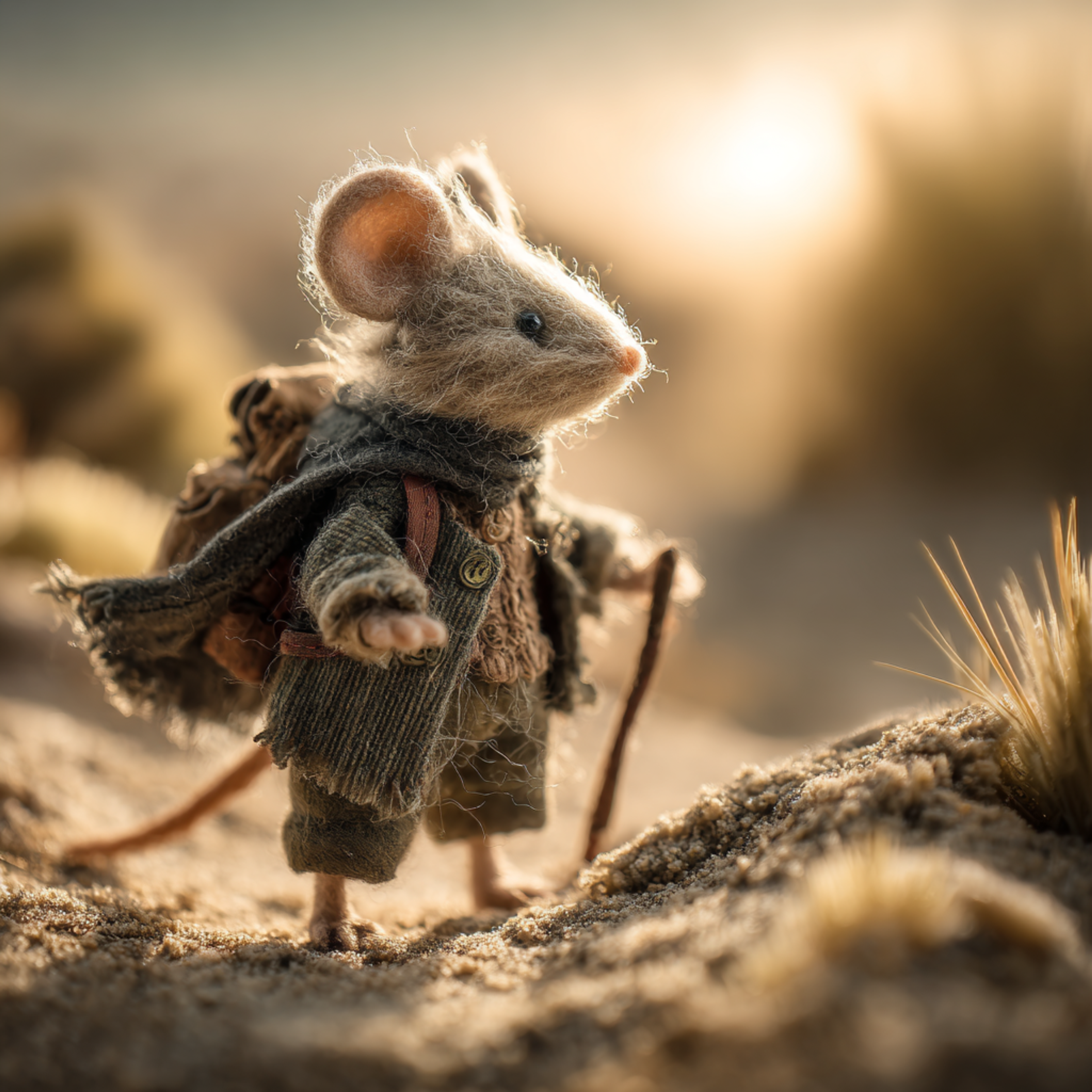 Cinematic Heartwarming Macro Photograph of Mouse