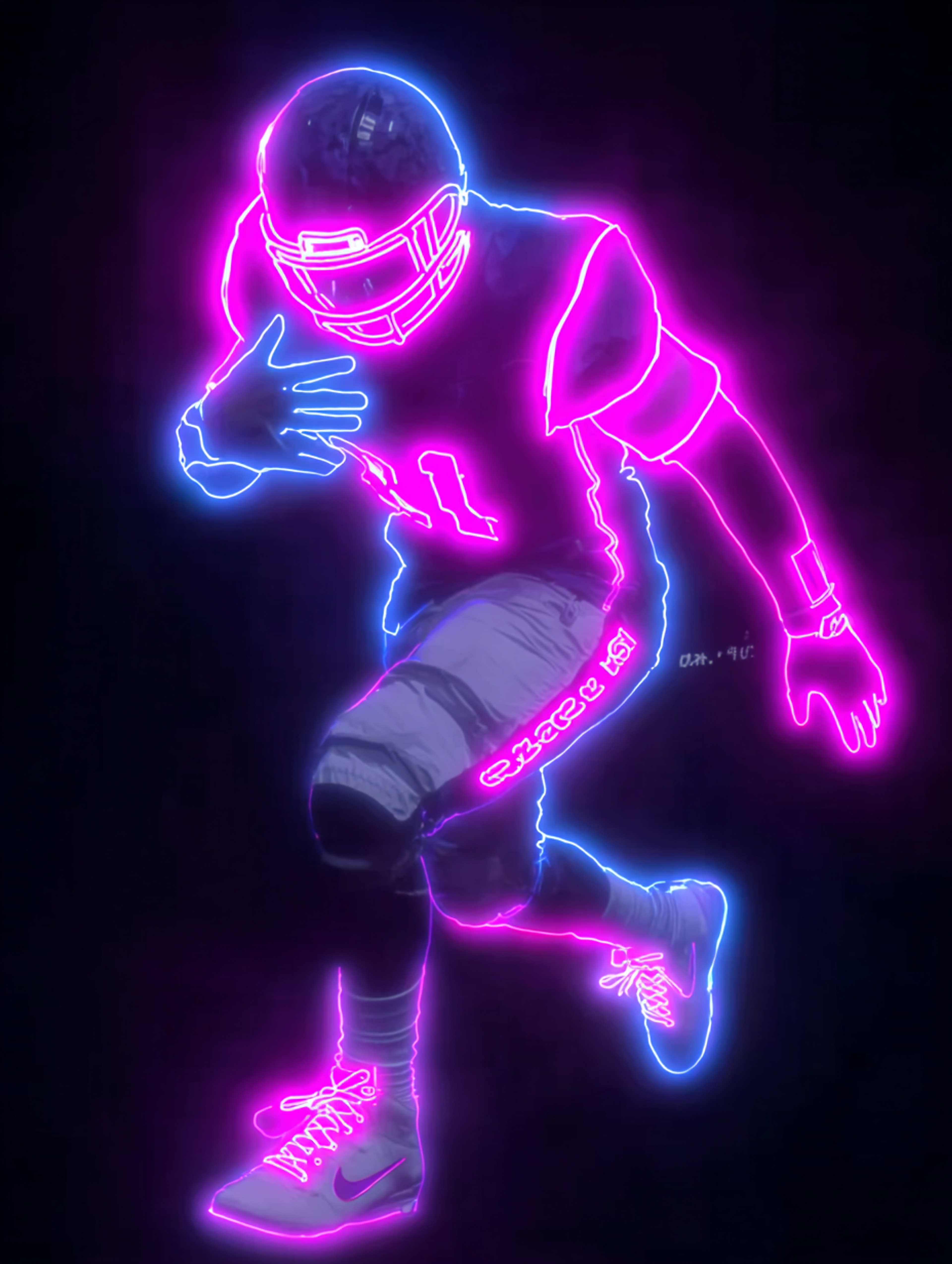 Neon Pulse Football Player Scene