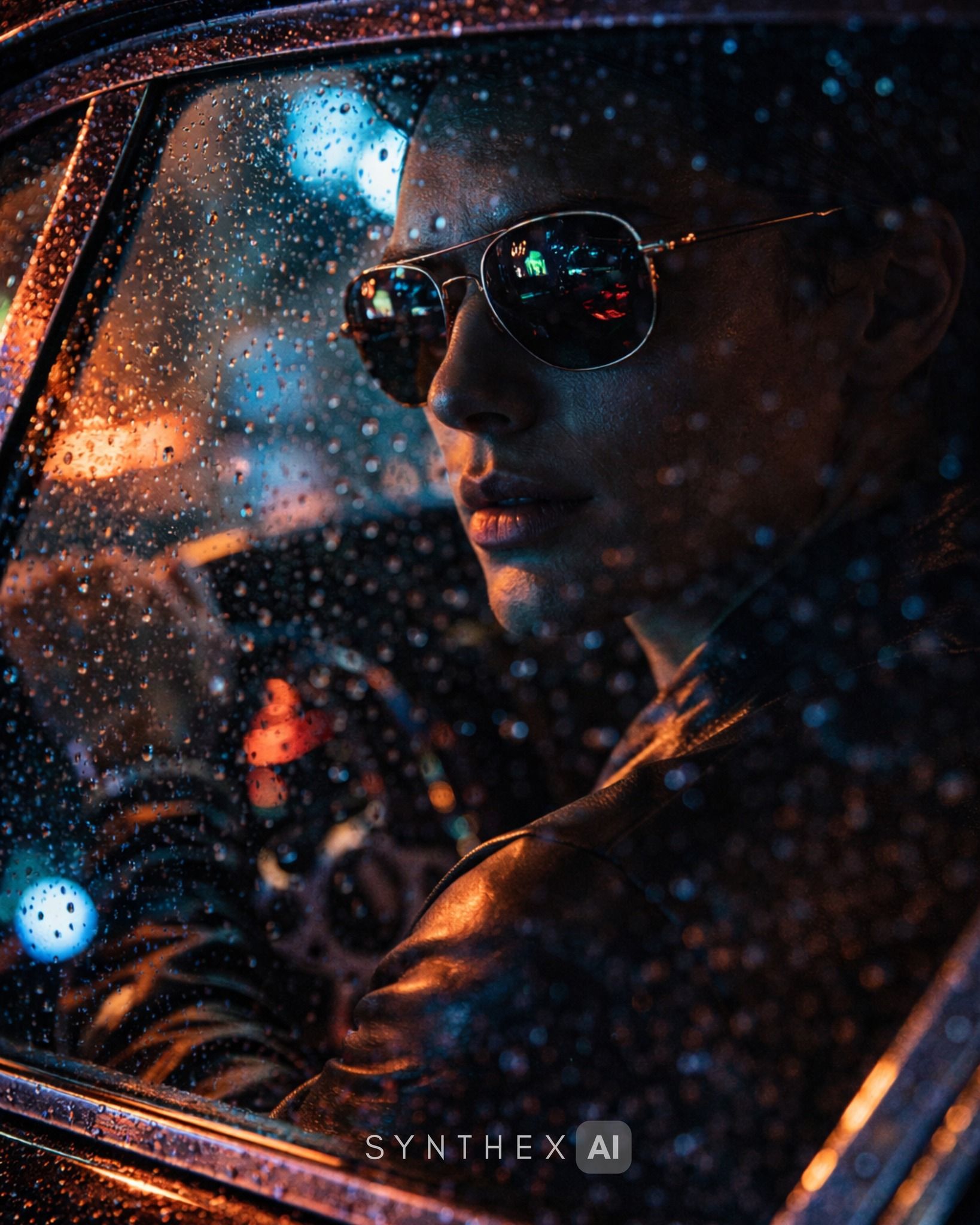 Generate Rainy Vintage Sports Car Portraits