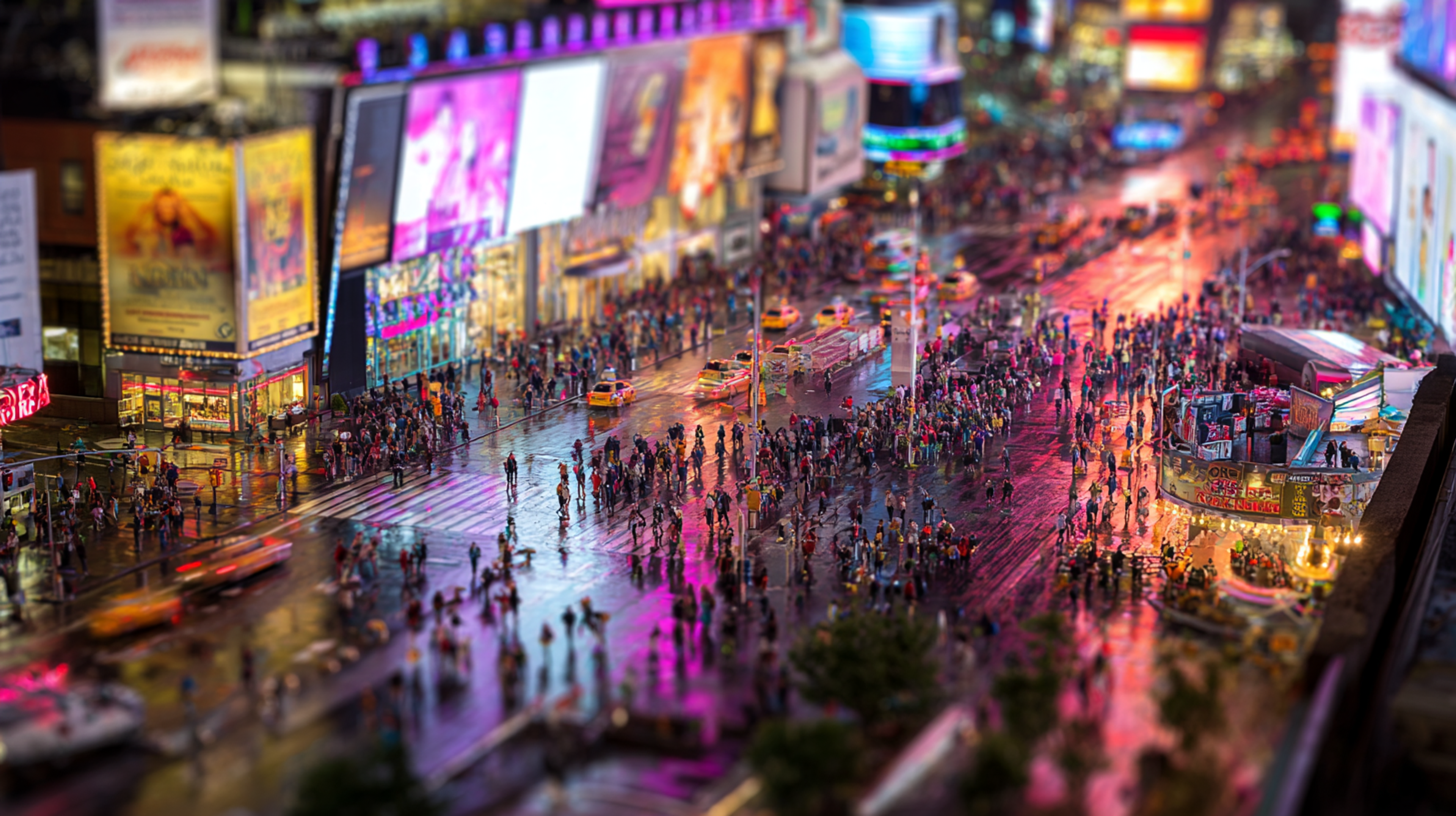 Crowded City Square Like Times Square Photograph