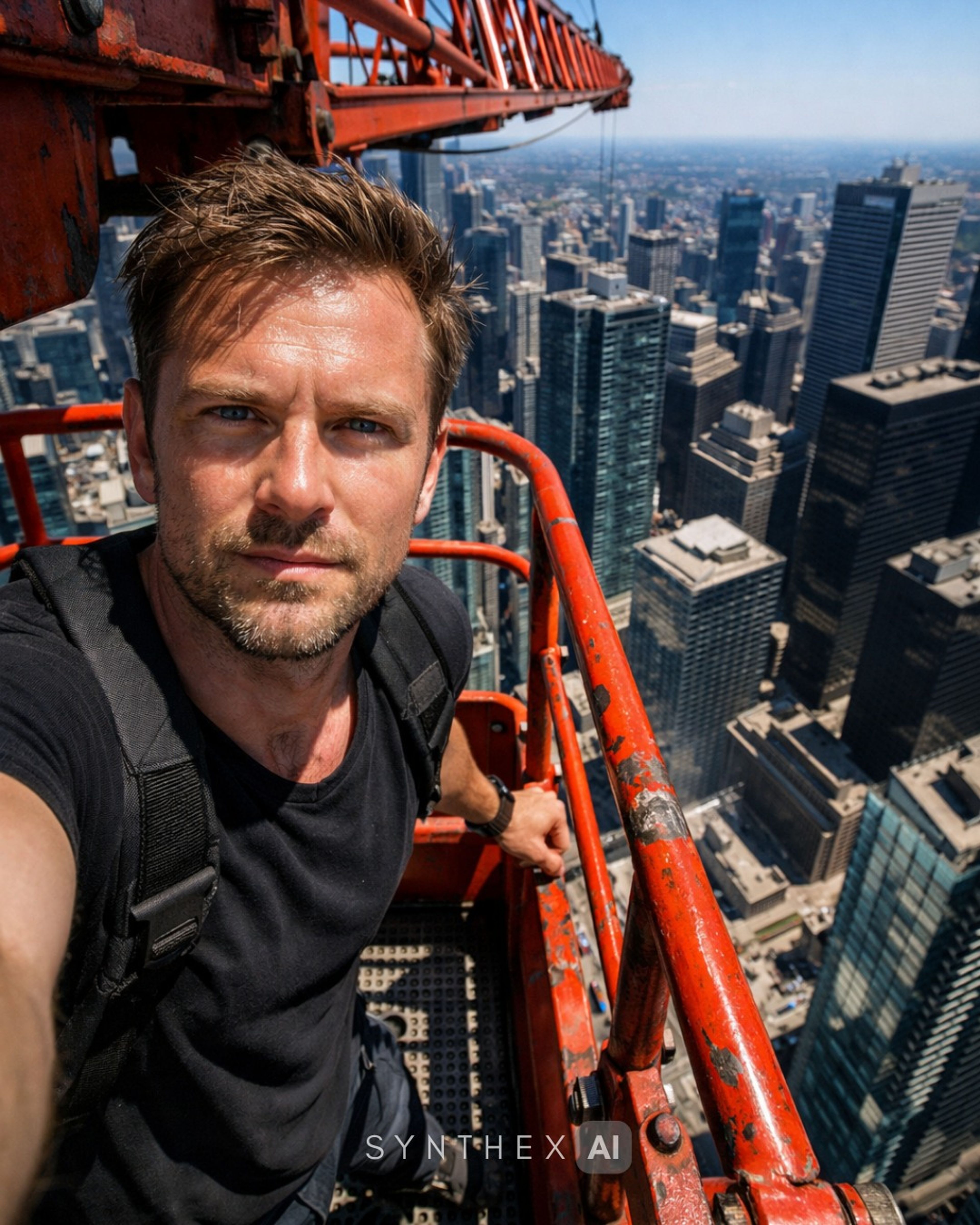 Generate Construction Crane Height Selfies