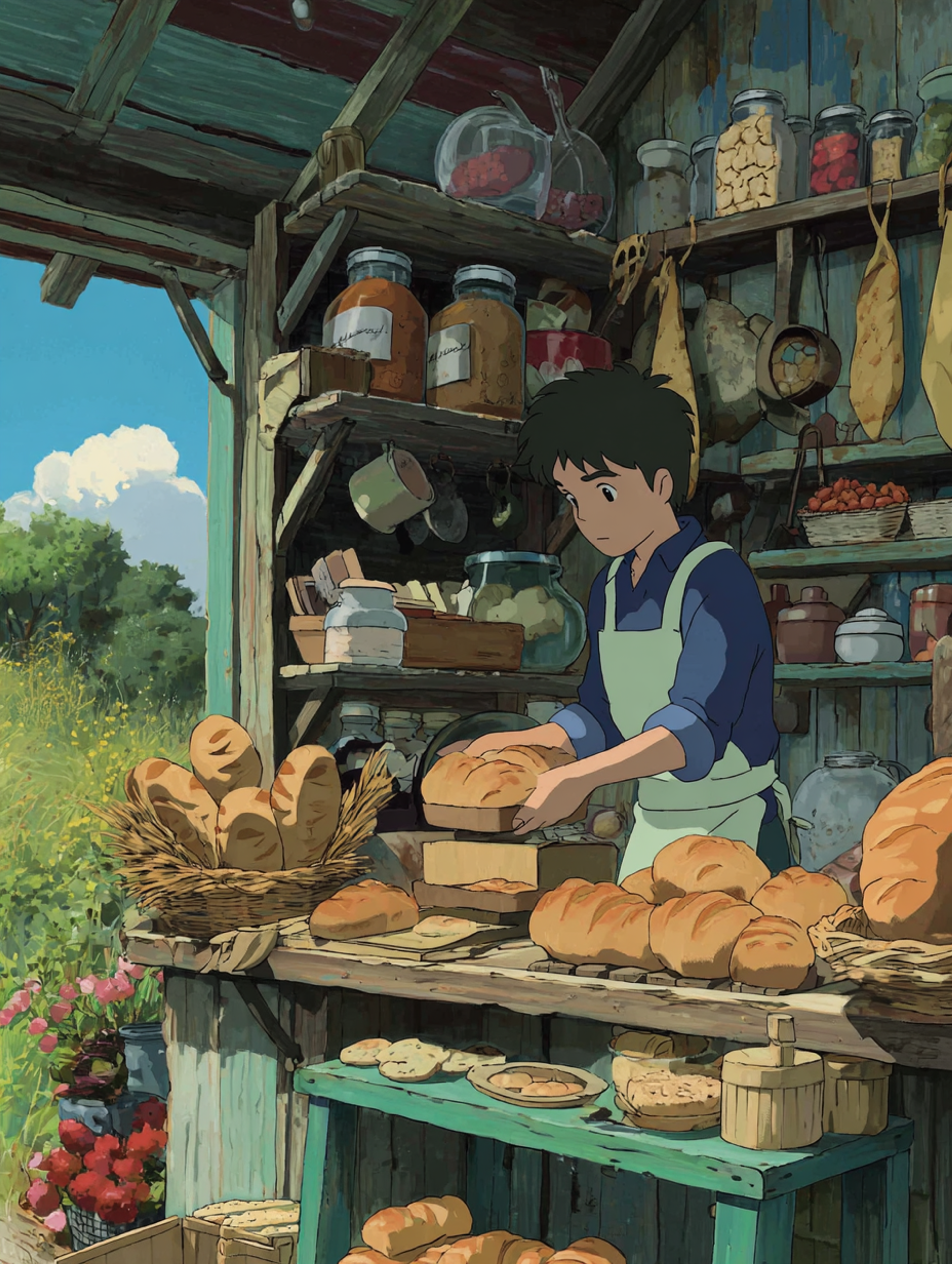 Studio Ghibli Anime Baker Scene