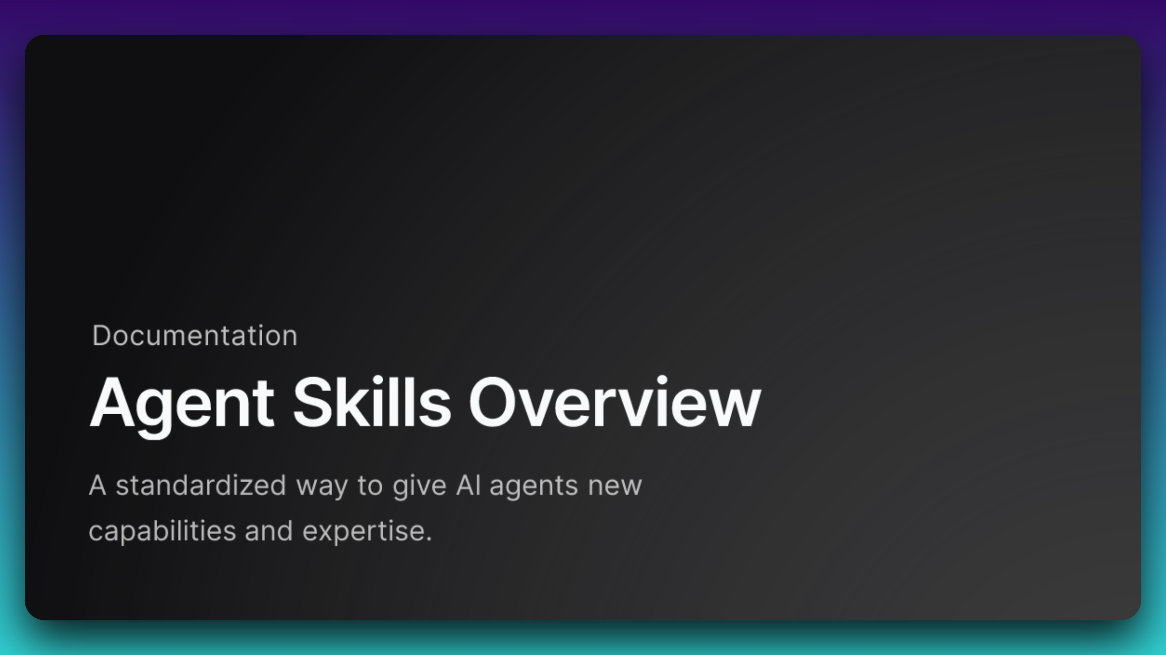 Agent Skills preview