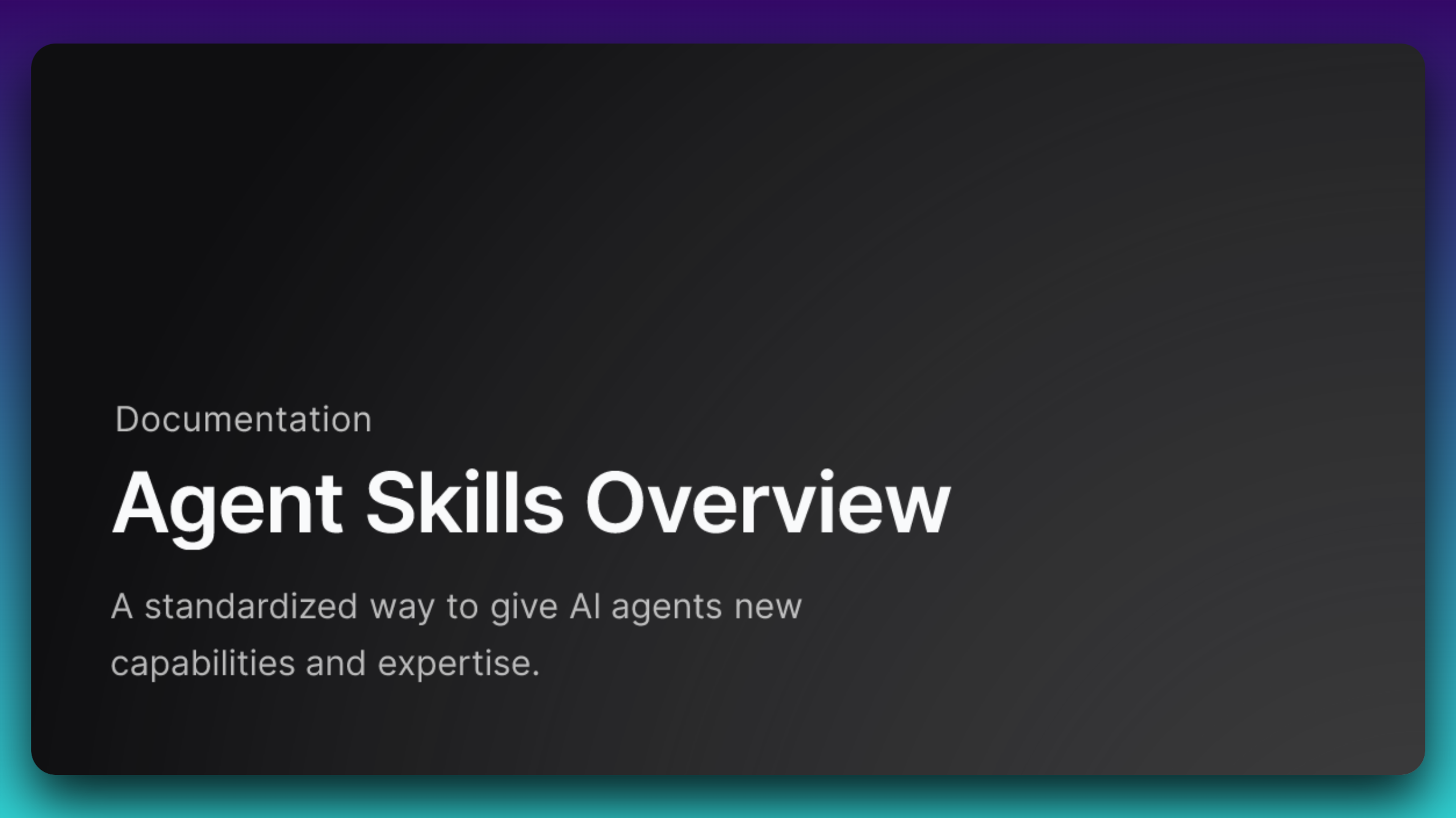 Agent Skills preview