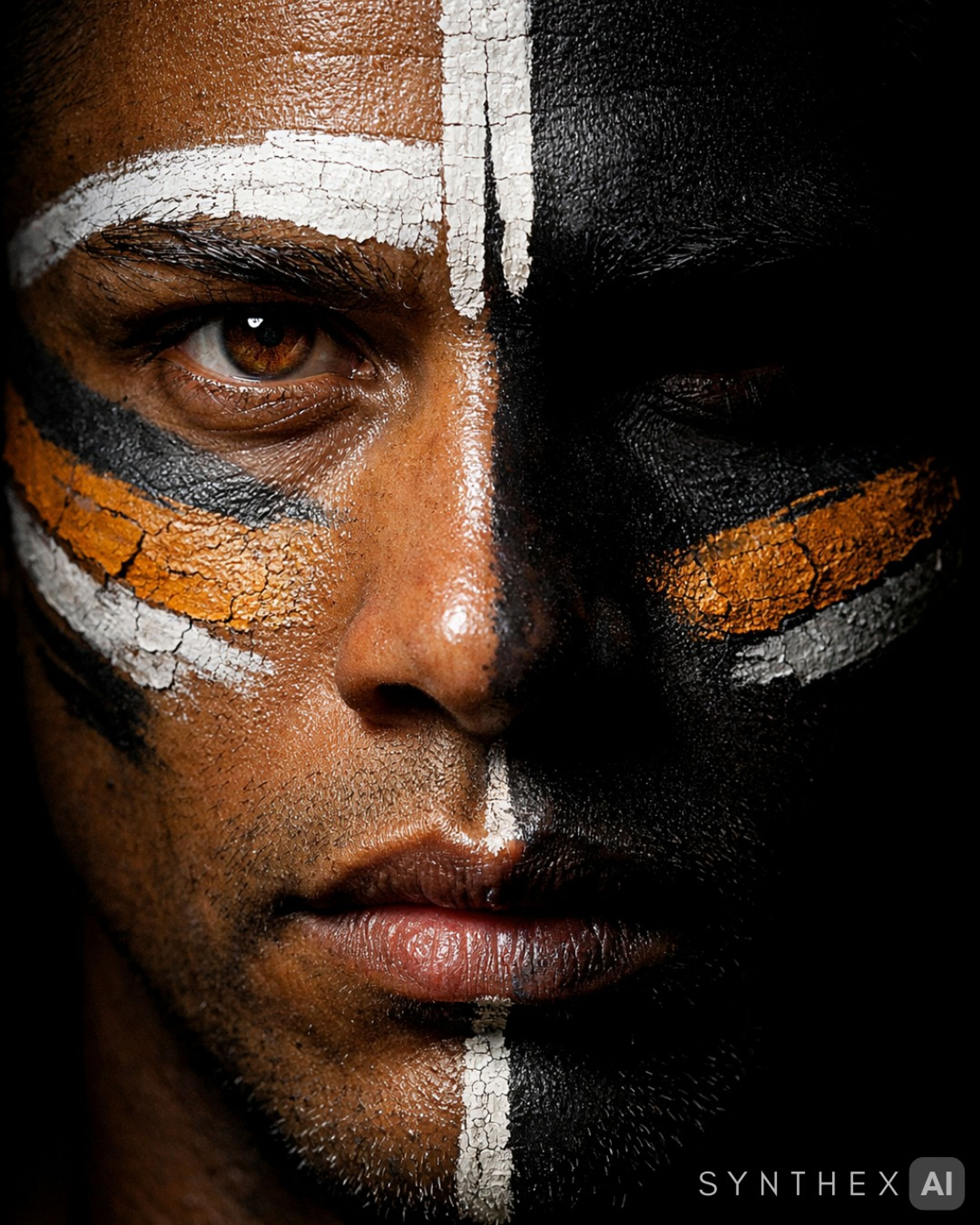Generate Tribal Paint Macro Portraits