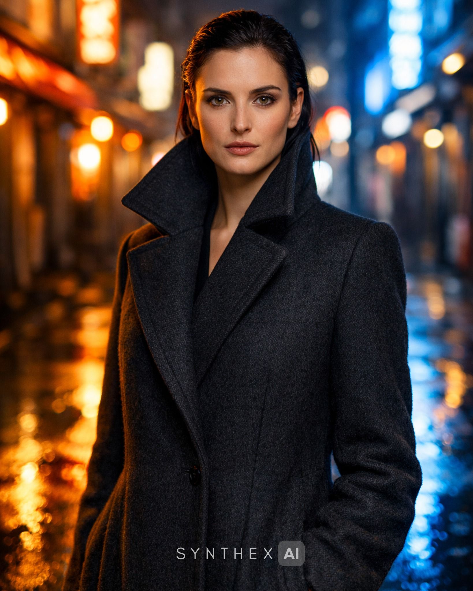 Create Rainy Tokyo Fashion Portraits