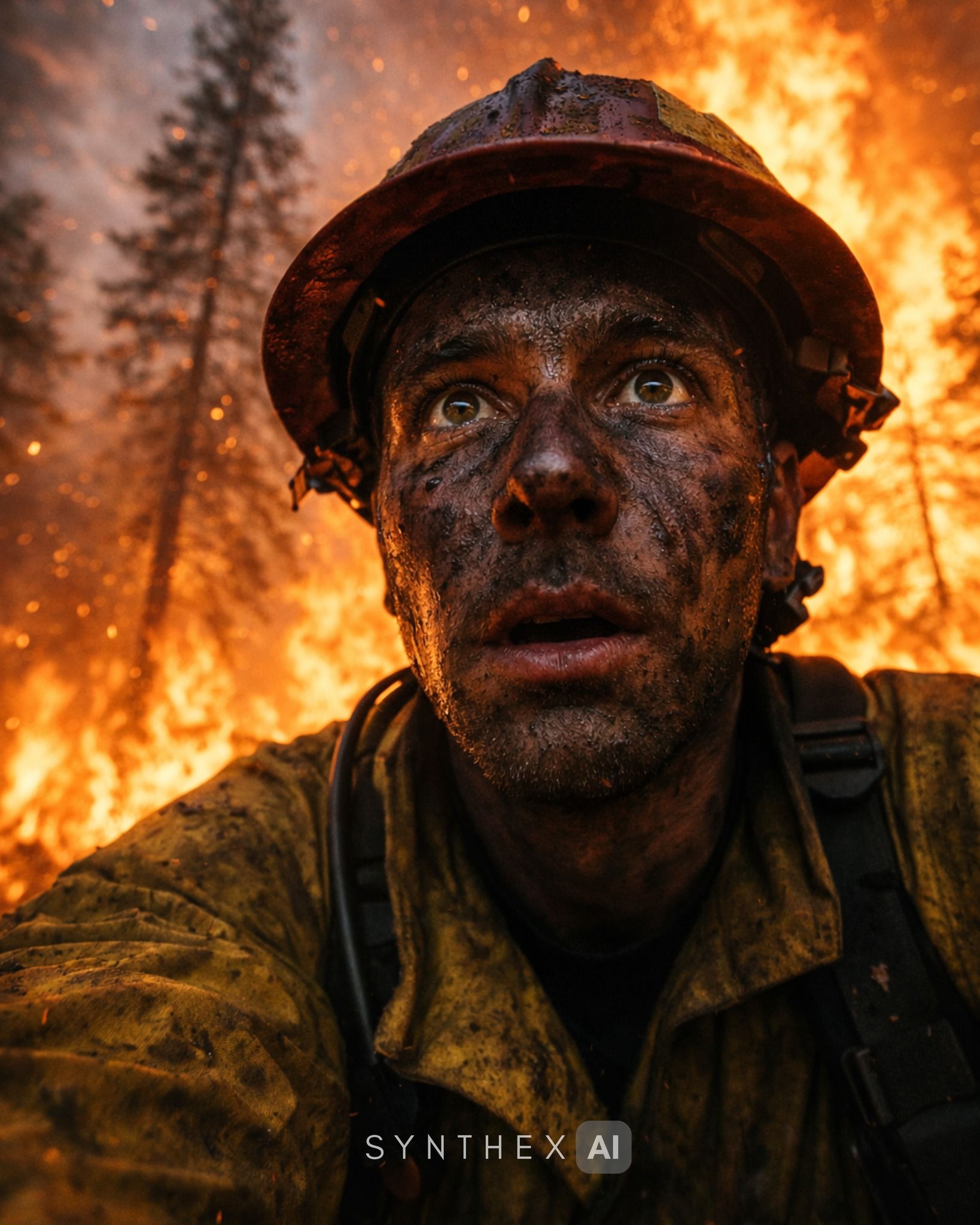 Generate Wildland Firefighter Selfies
