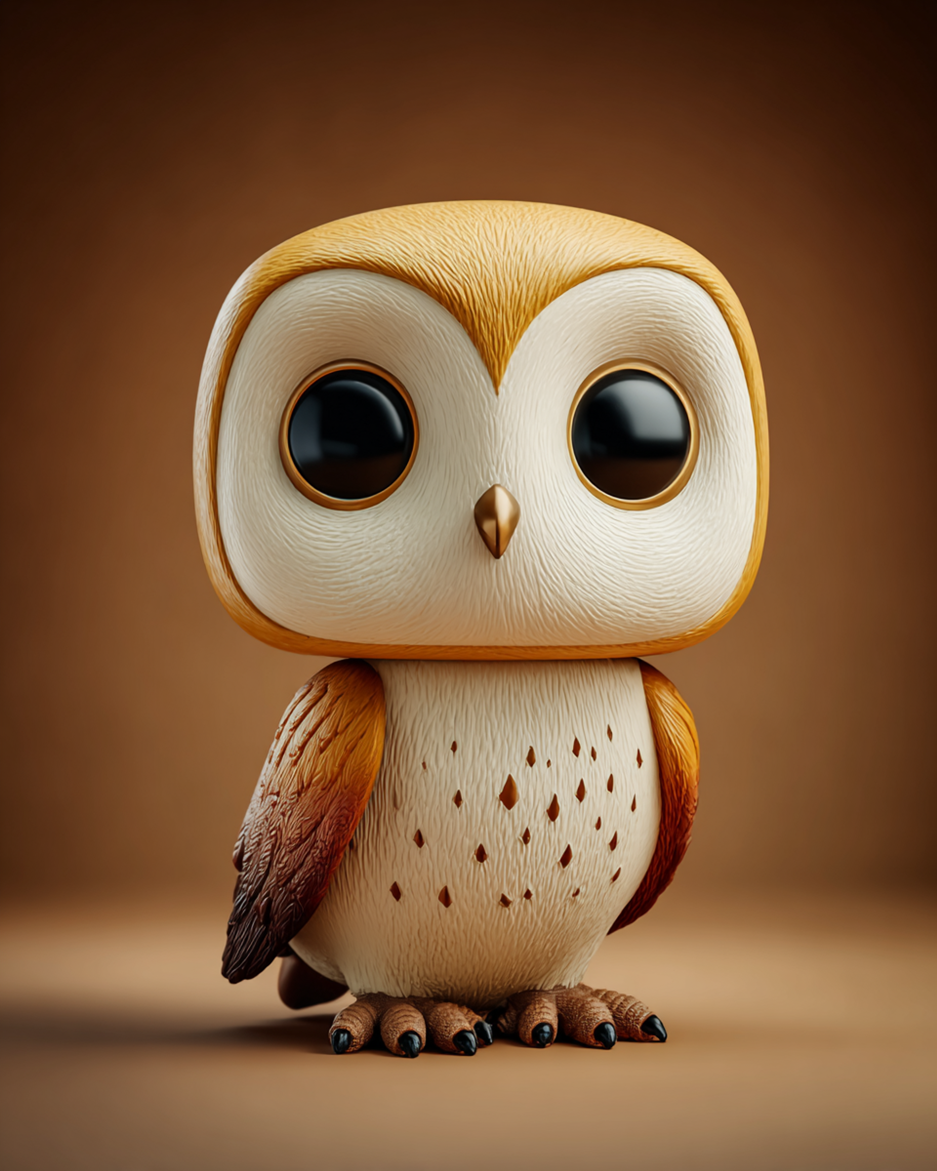 Stylized Vinyl Owl Toy Portrait