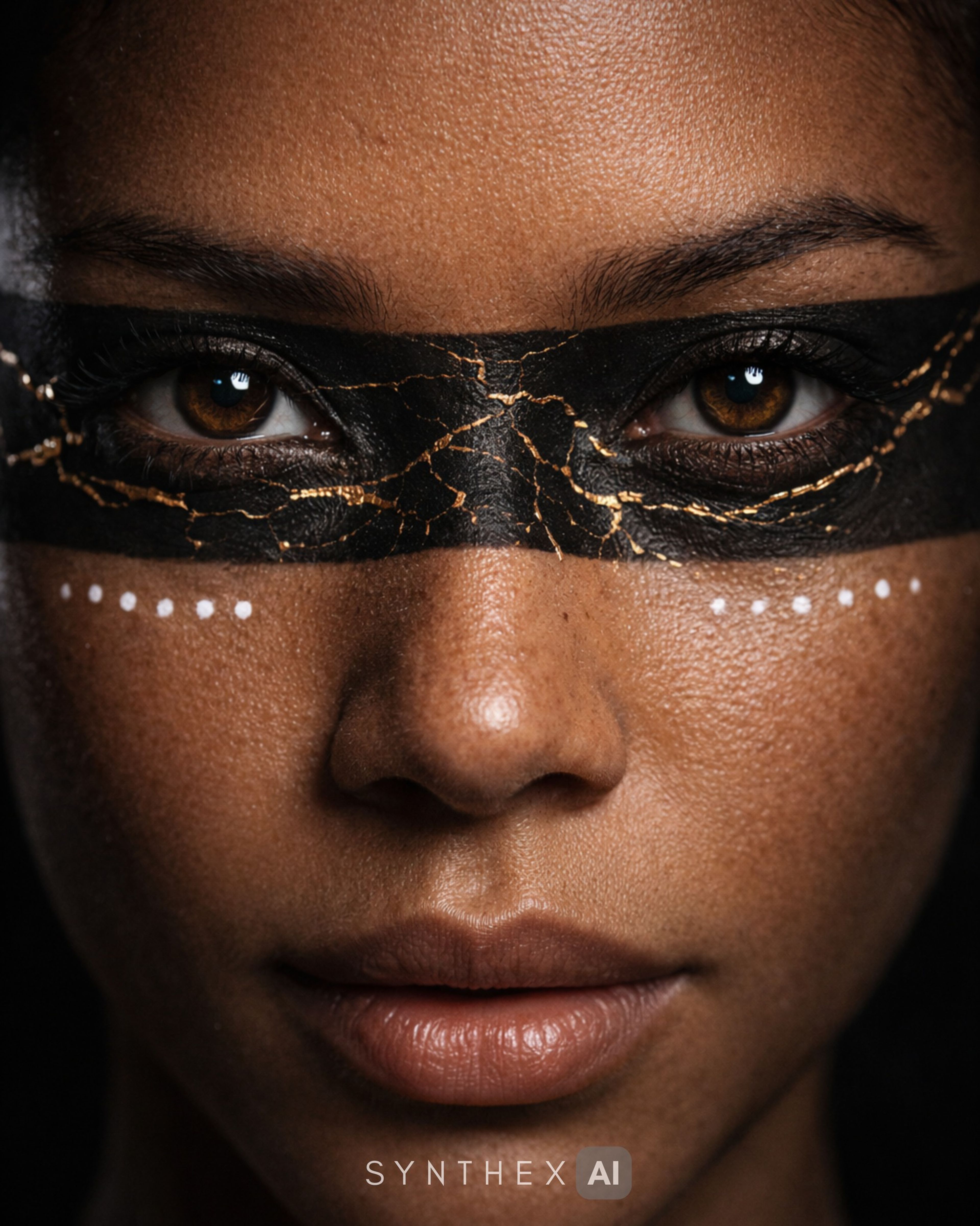Generate Kintsugi Face Paint Portraits