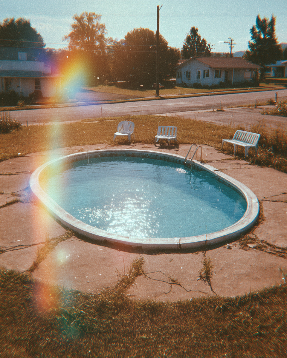 Suburban Decay Empty Above Ground Pool Photo