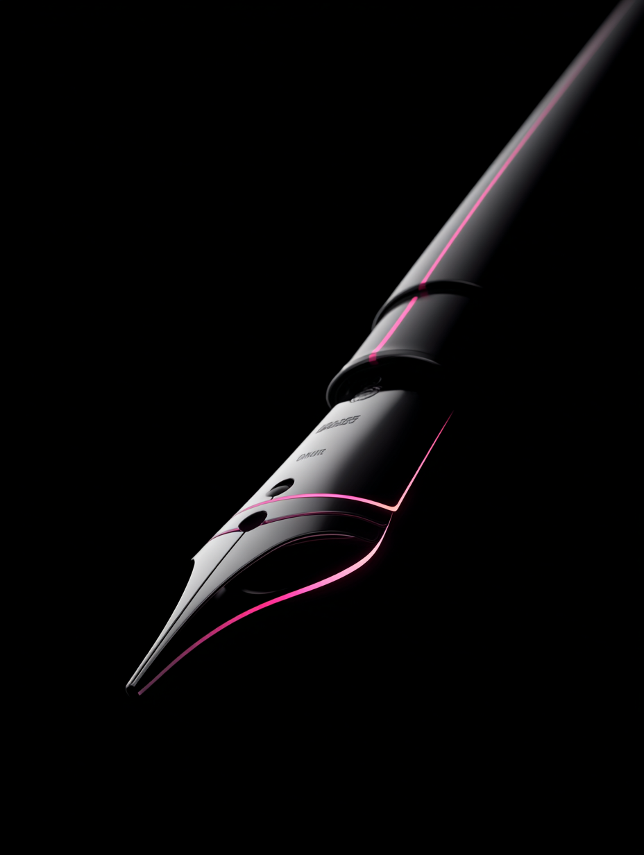 Minimalist 3D Fountain Pen Render