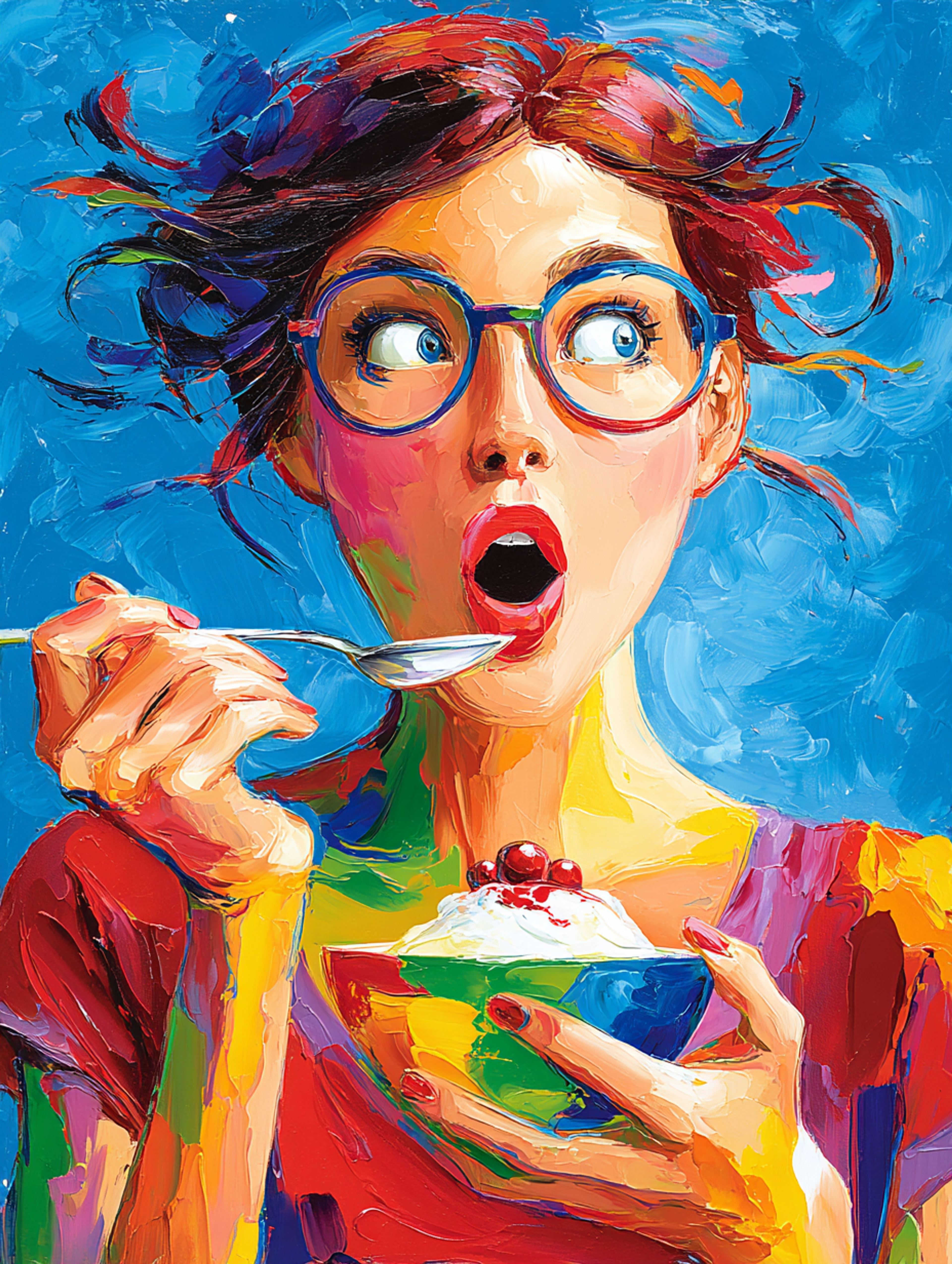 Women Eating Ice Cream Image
