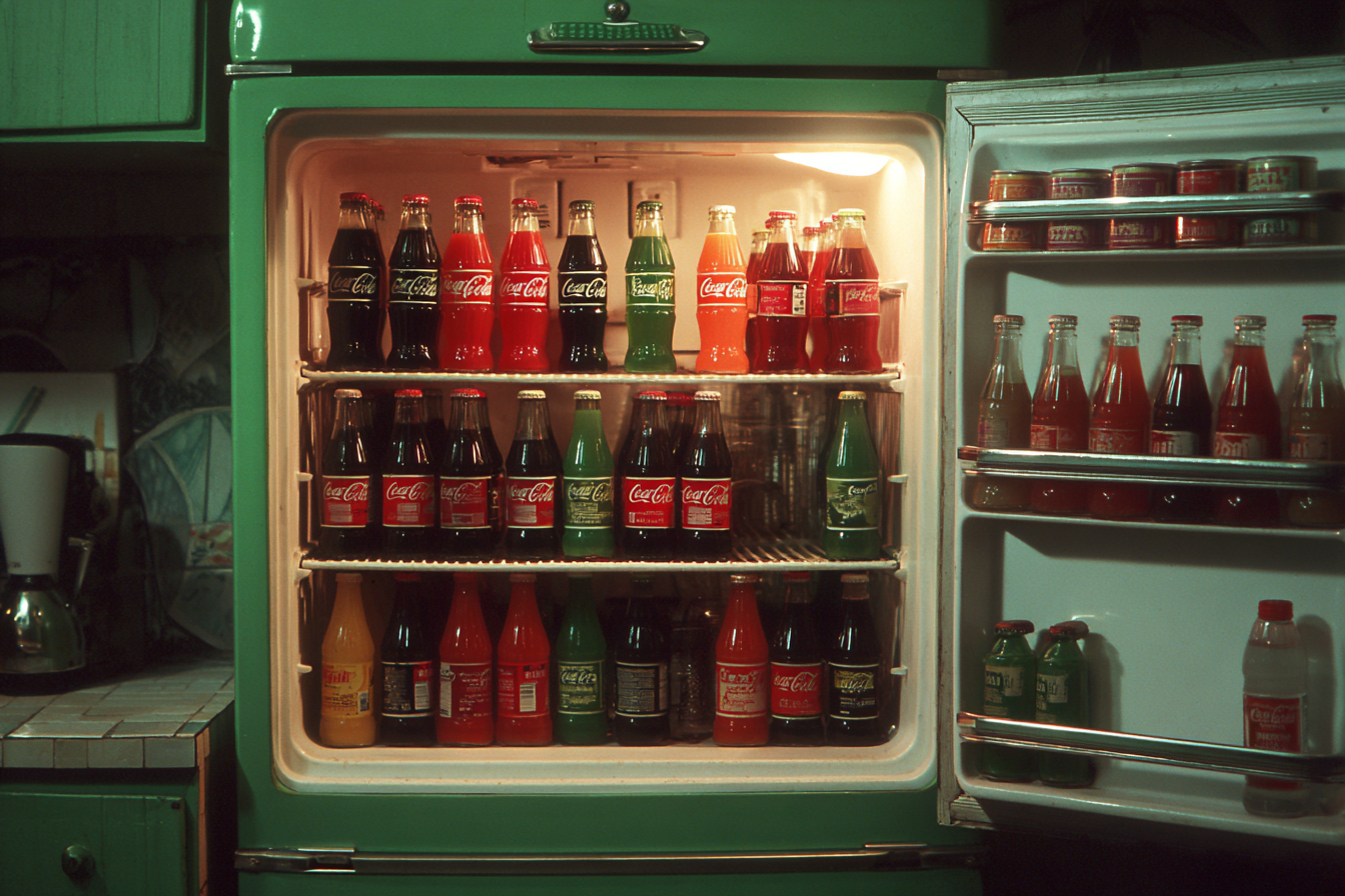 1970s inside of Refrigerator Stocked with Photograph