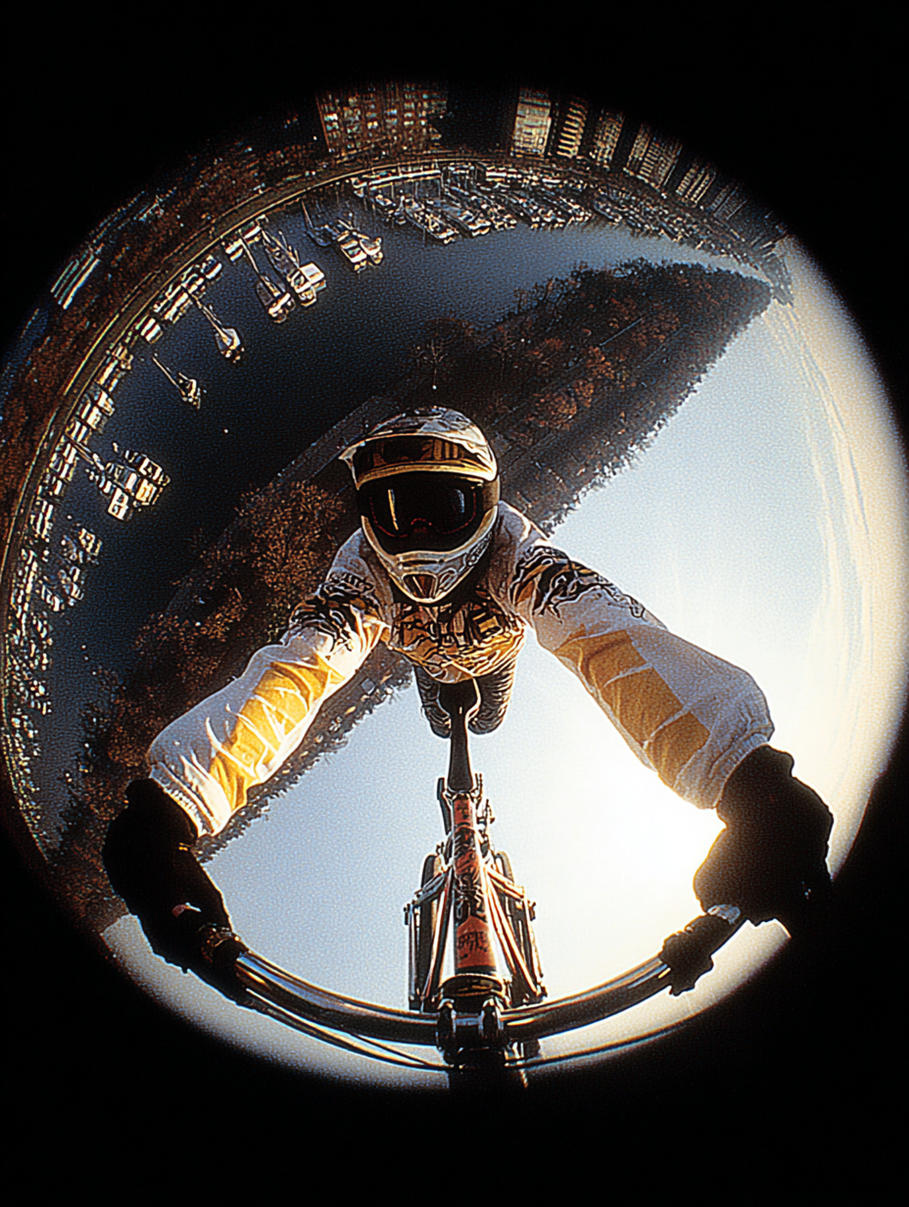 Fisheye Lens BMX Rider Photo