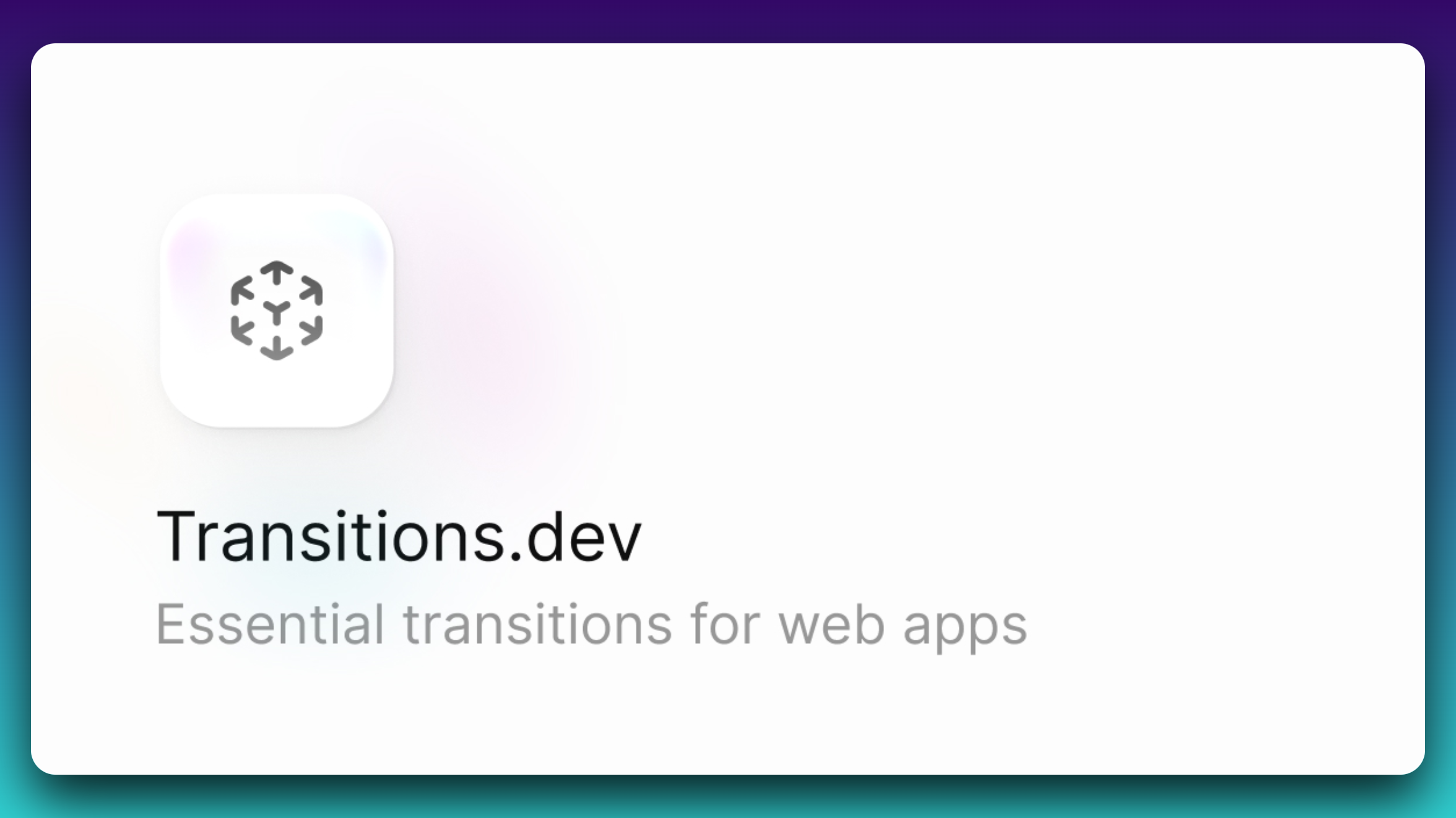 Transitions.dev preview