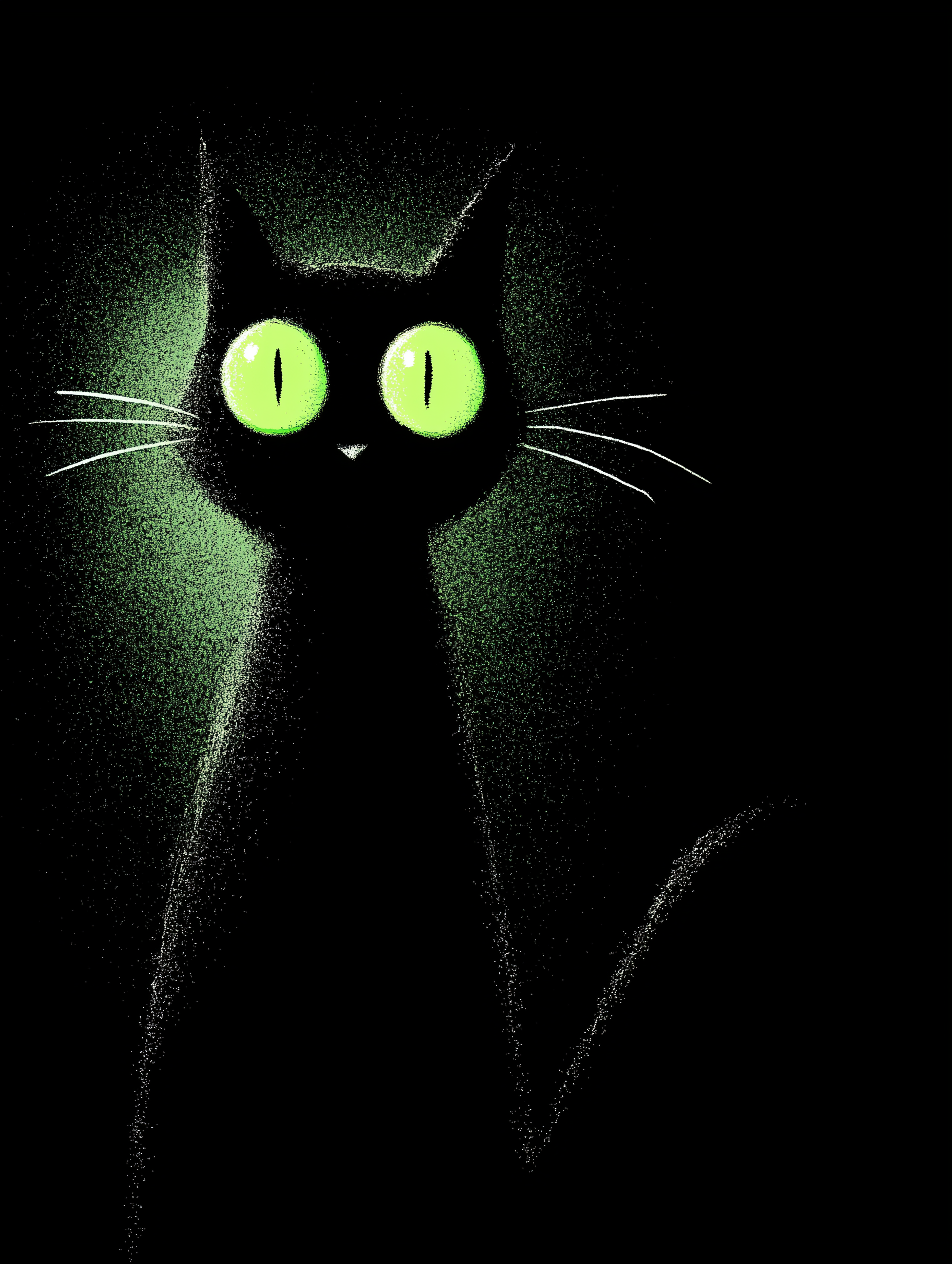 Mystical Black Cat T-Shirt Graphic