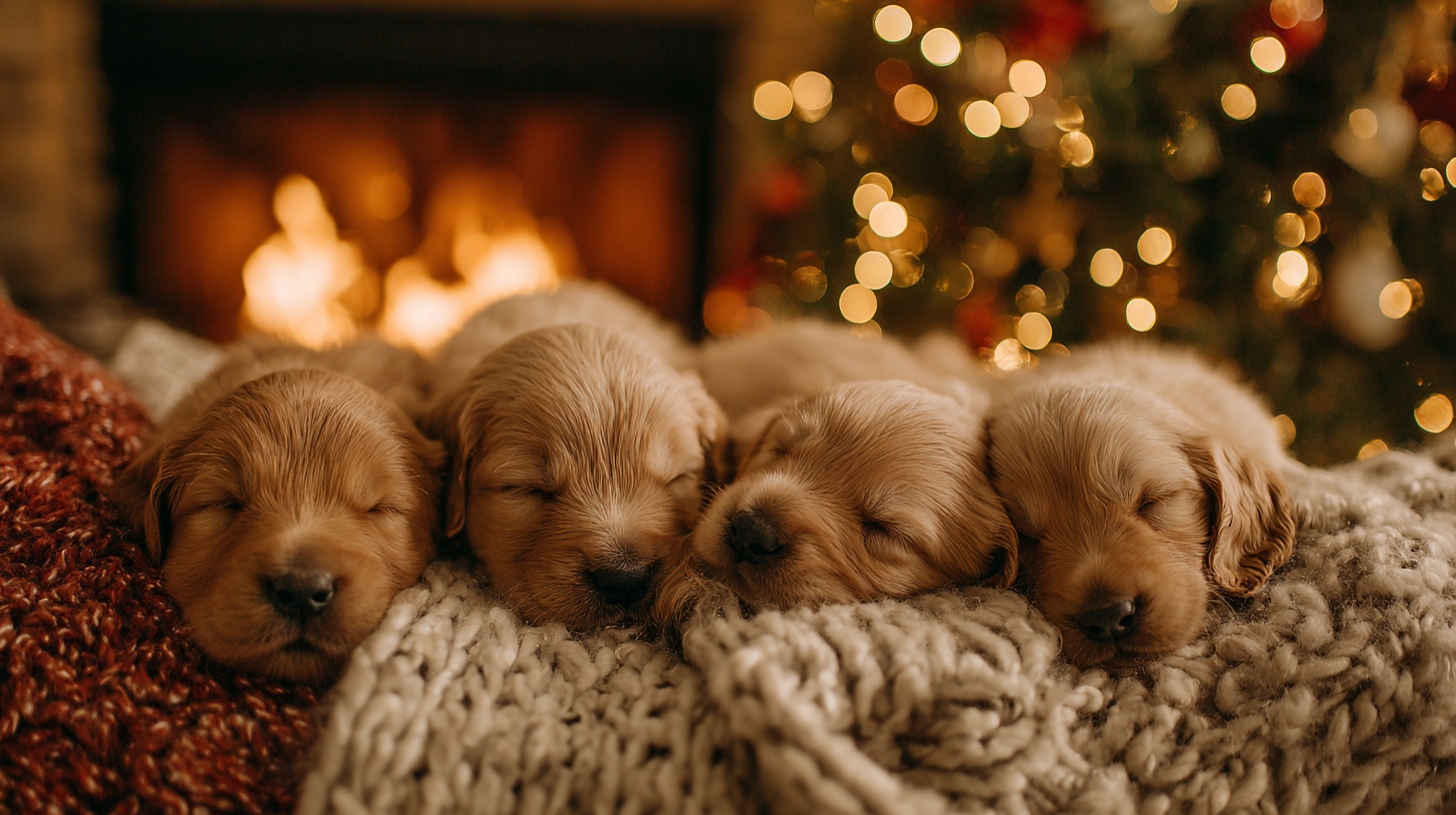 Unbelievably Heartwarming Photo of Group Golden Retrievers Portrait