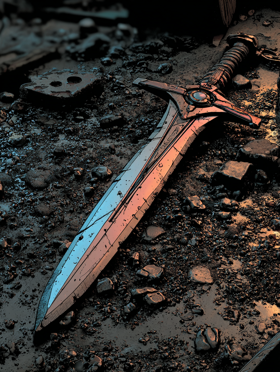 Gritty Cinematic Rough Hewn Dagger Scene