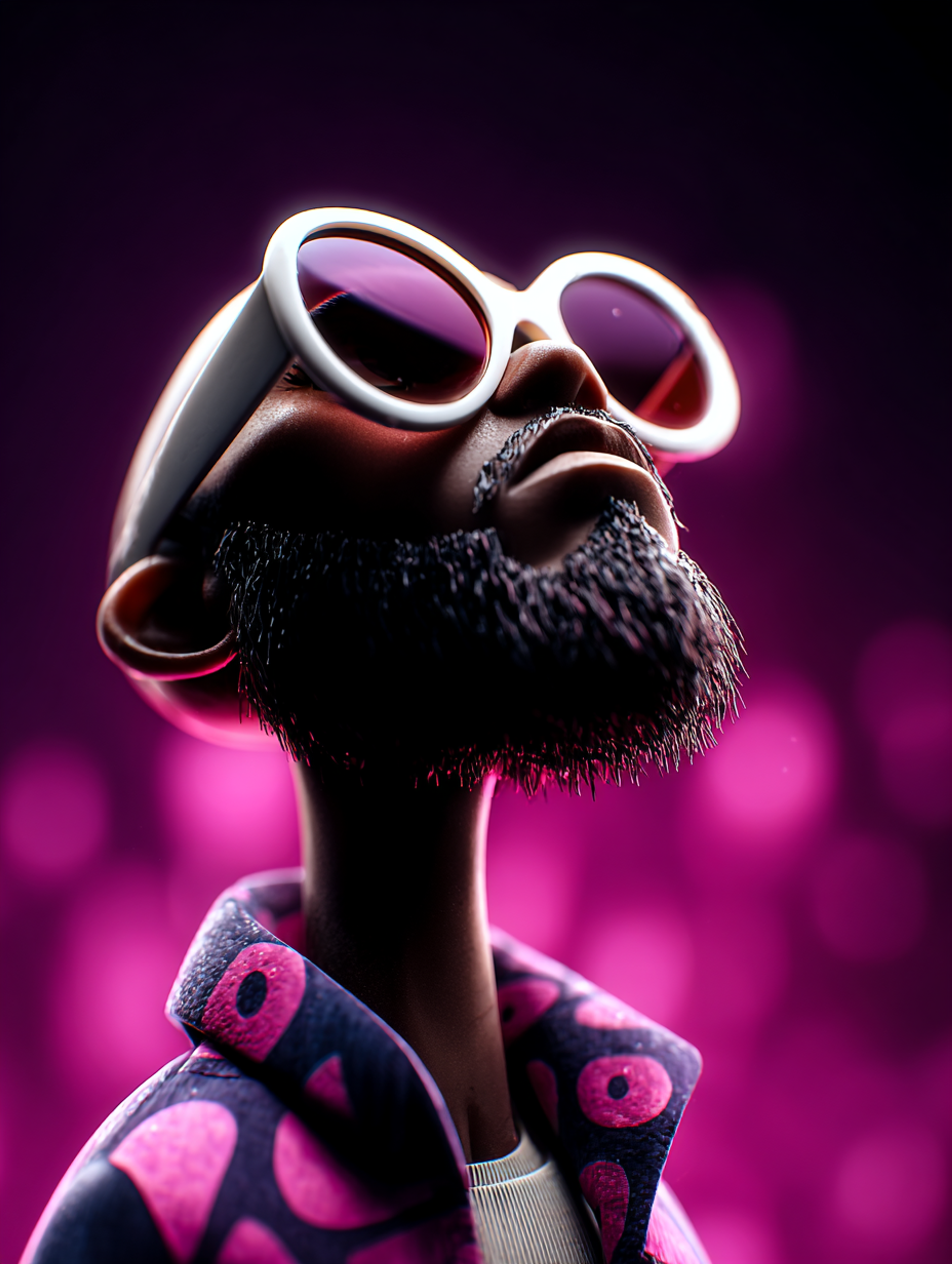 Cinematic 3D Man with Glasses Render