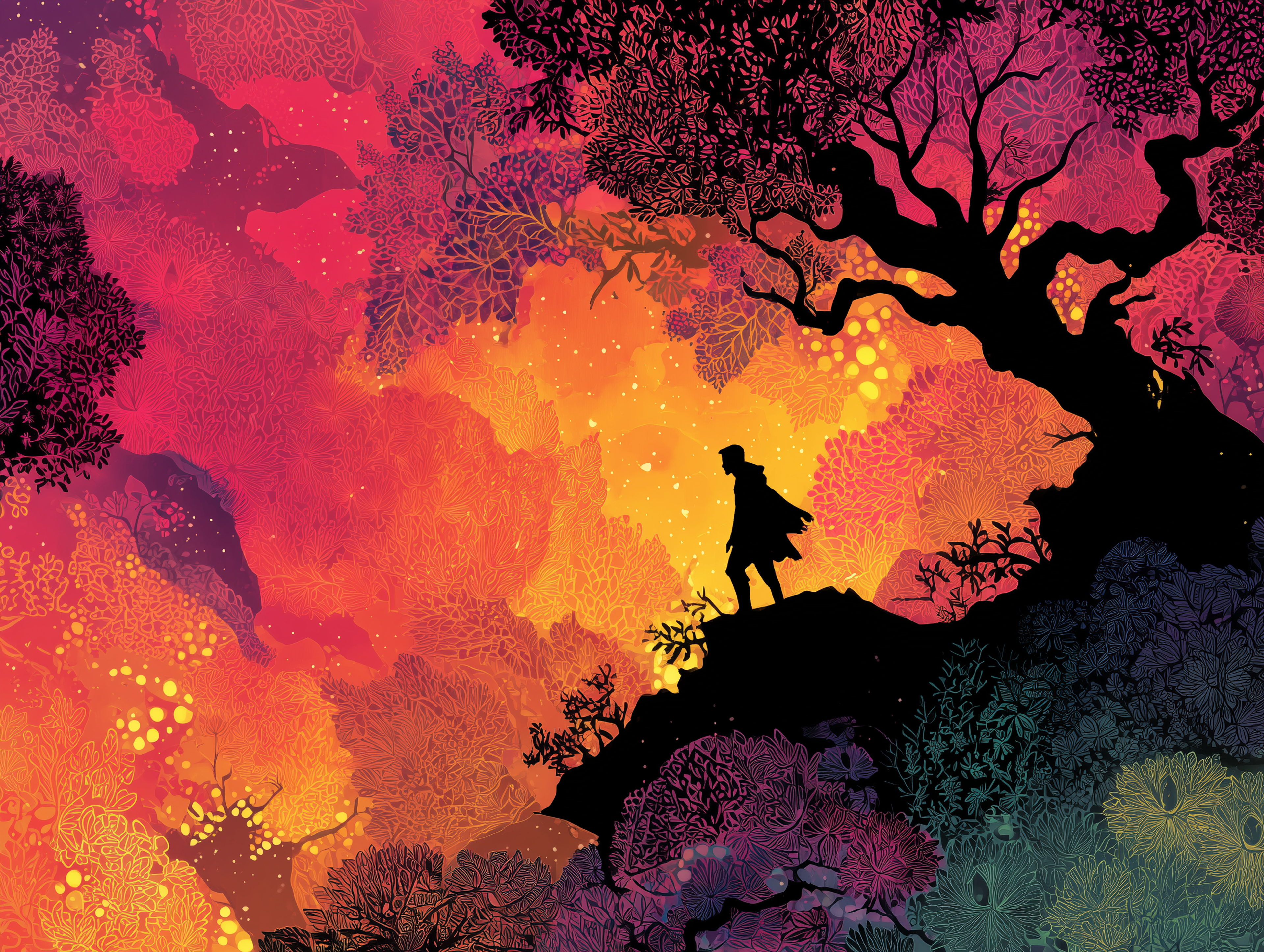 Lotte Reiniger Lone Hero Silhouette Illustration